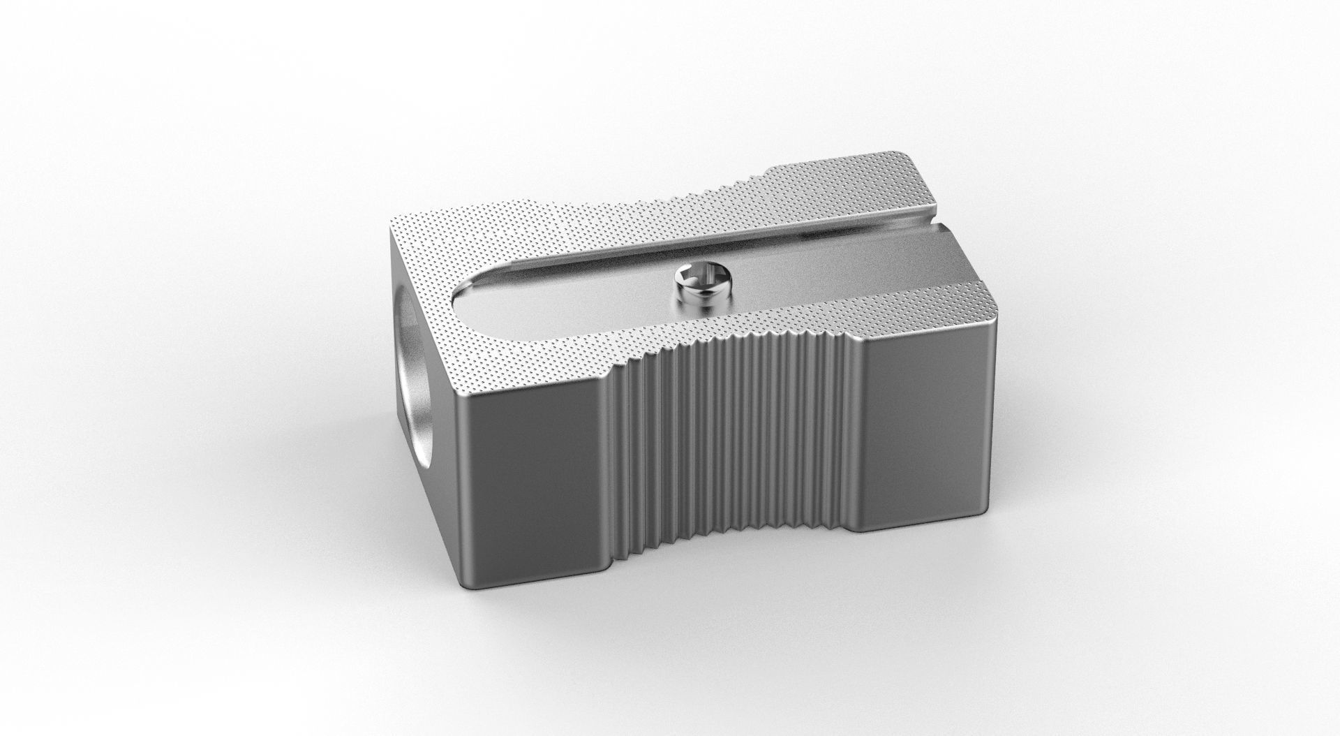 Metal Sharpener one Hole 3D model_47