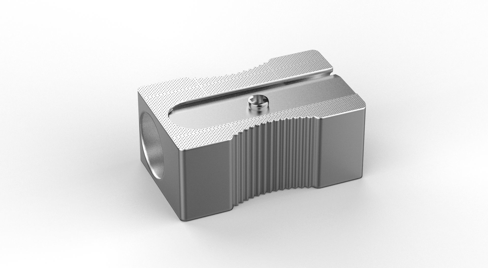 Metal Sharpener one Hole 3D model_31