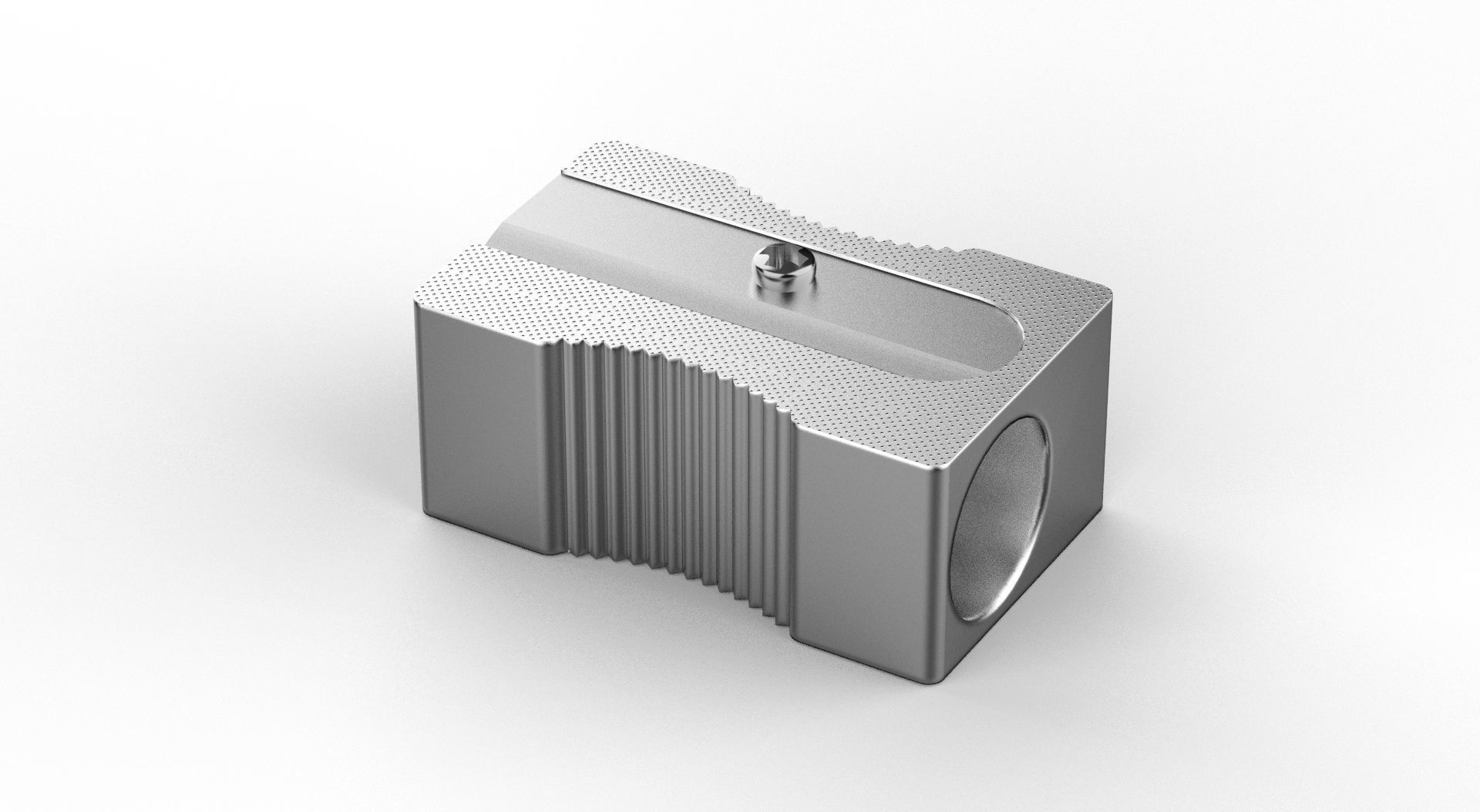 Metal Sharpener one Hole 3D model_15