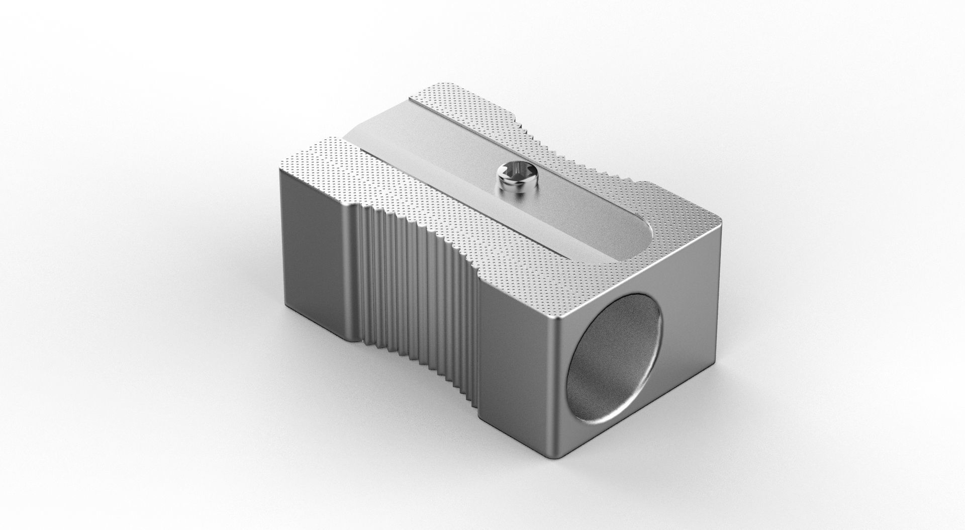 Metal Sharpener one Hole 3D model_23