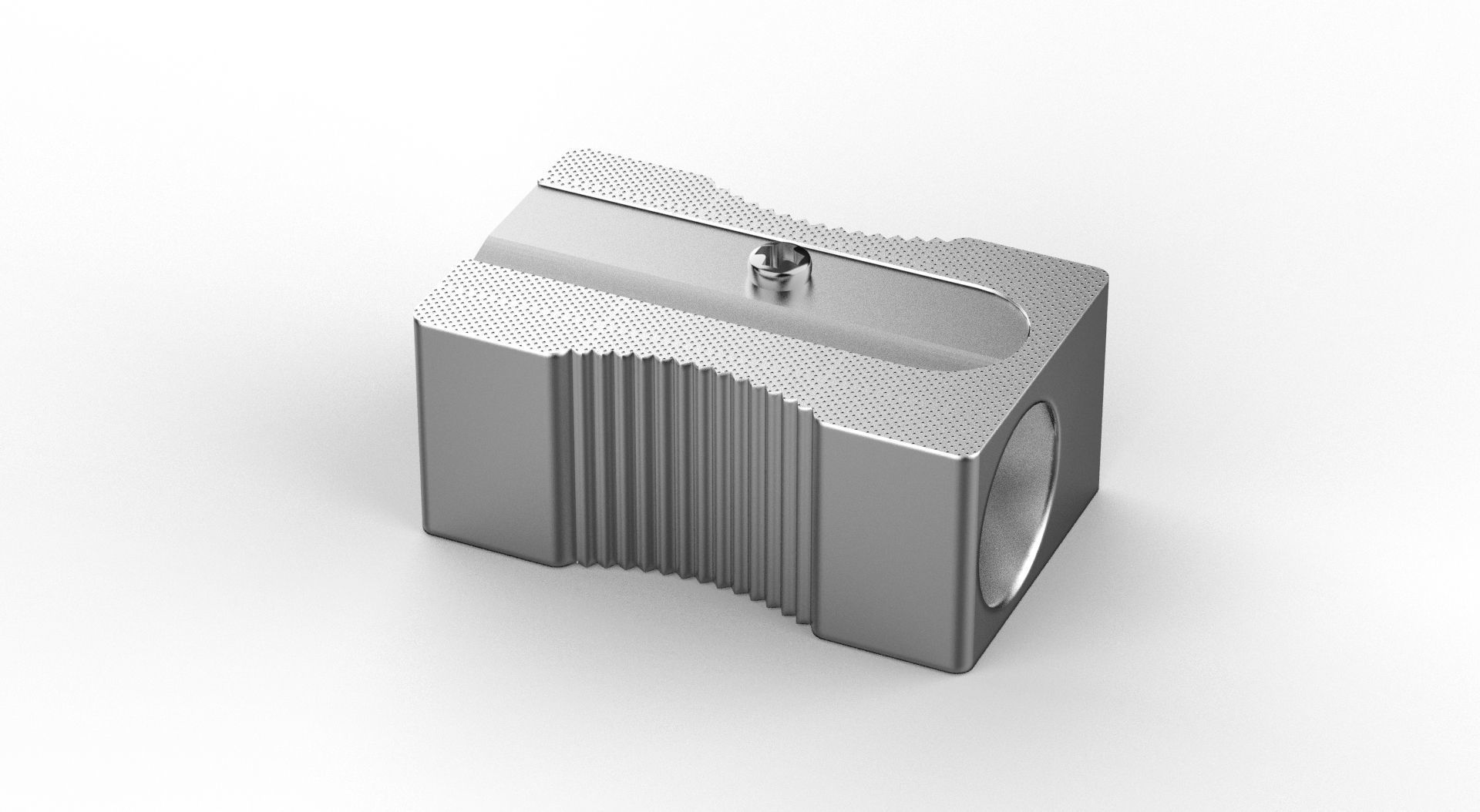 Metal Sharpener one Hole 3D model_17