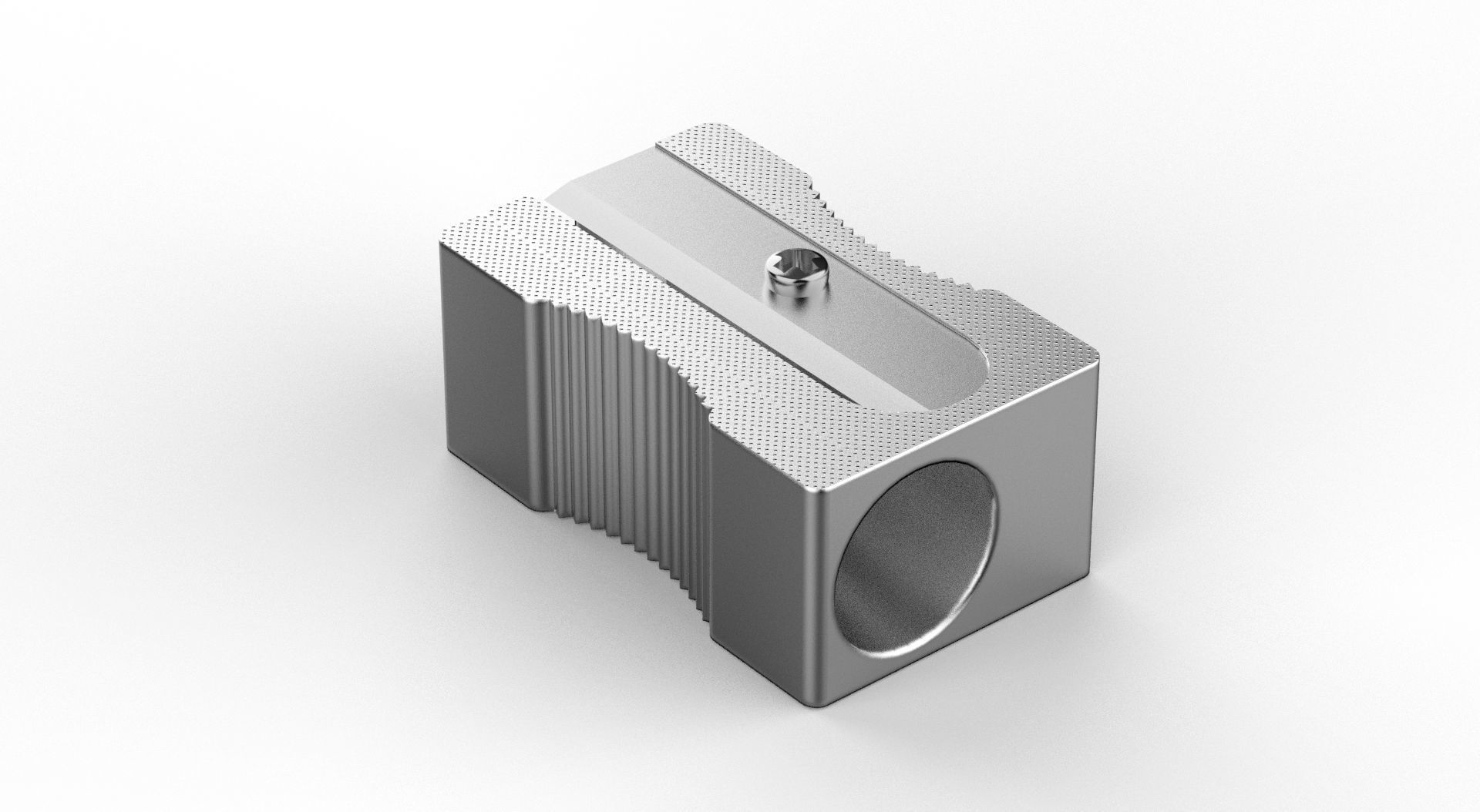 Metal Sharpener one Hole 3D model_21