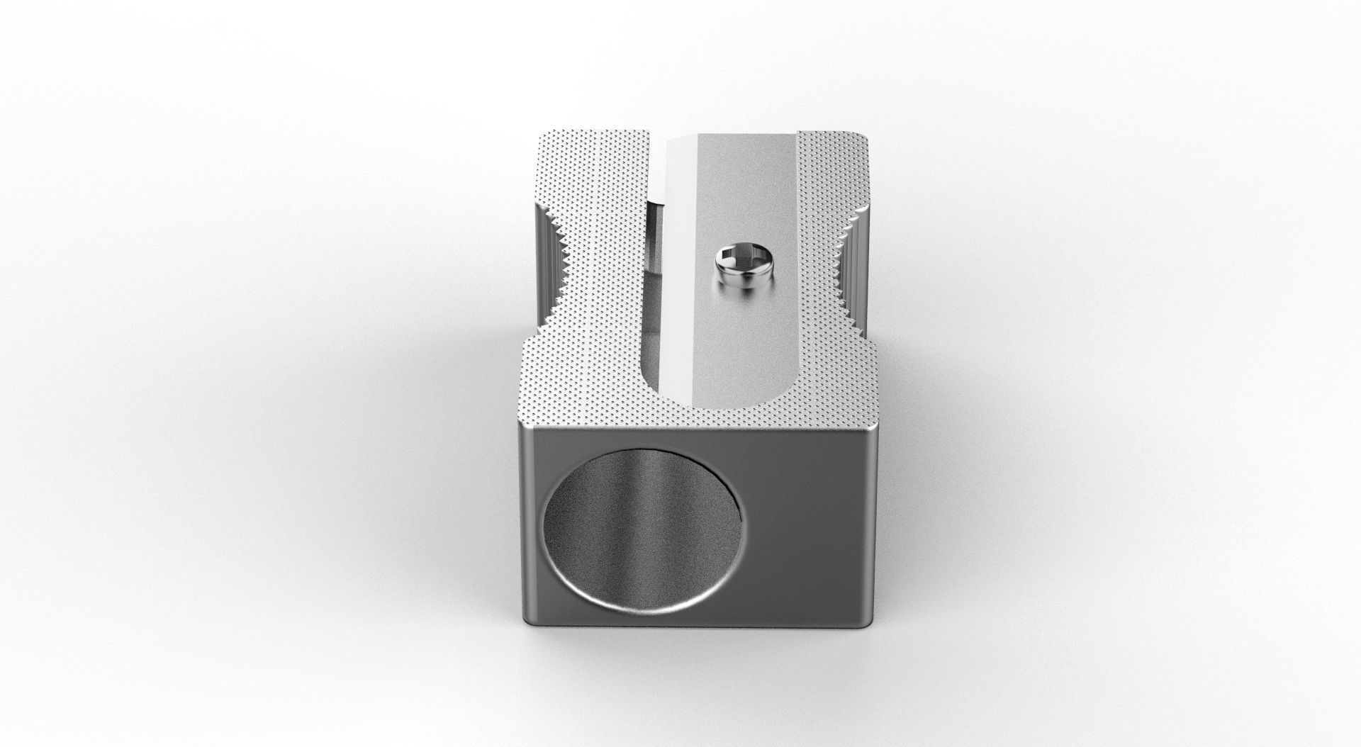 Metal Sharpener one Hole 3D model_35
