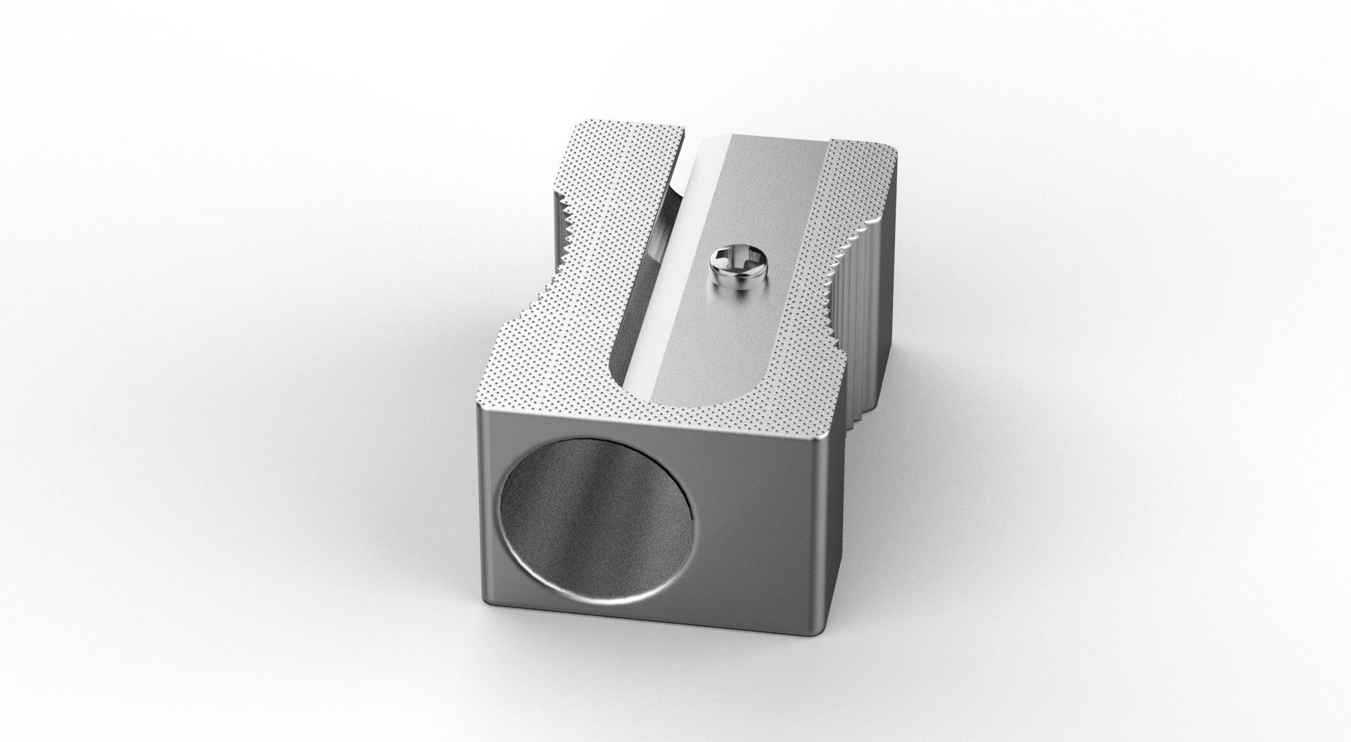 Metal Sharpener one Hole 3D model_32