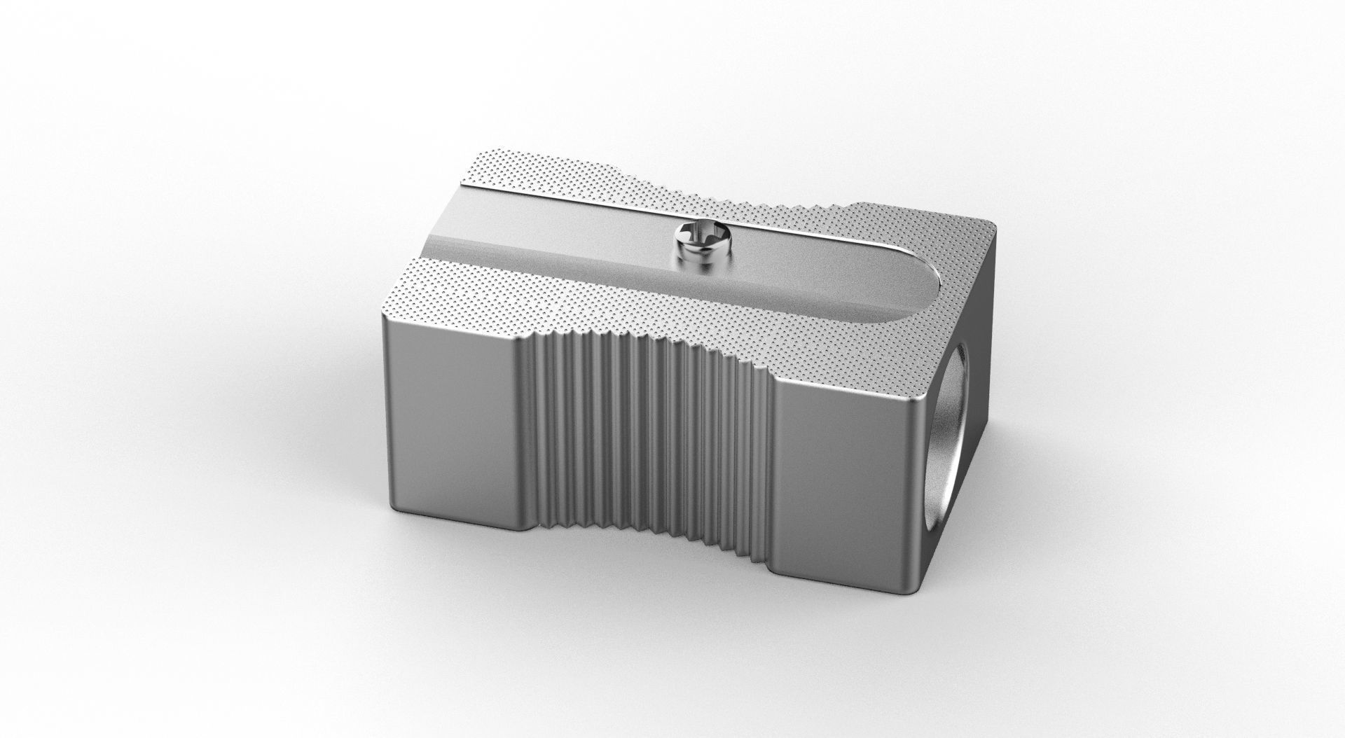 Metal Sharpener one Hole 3D model_13