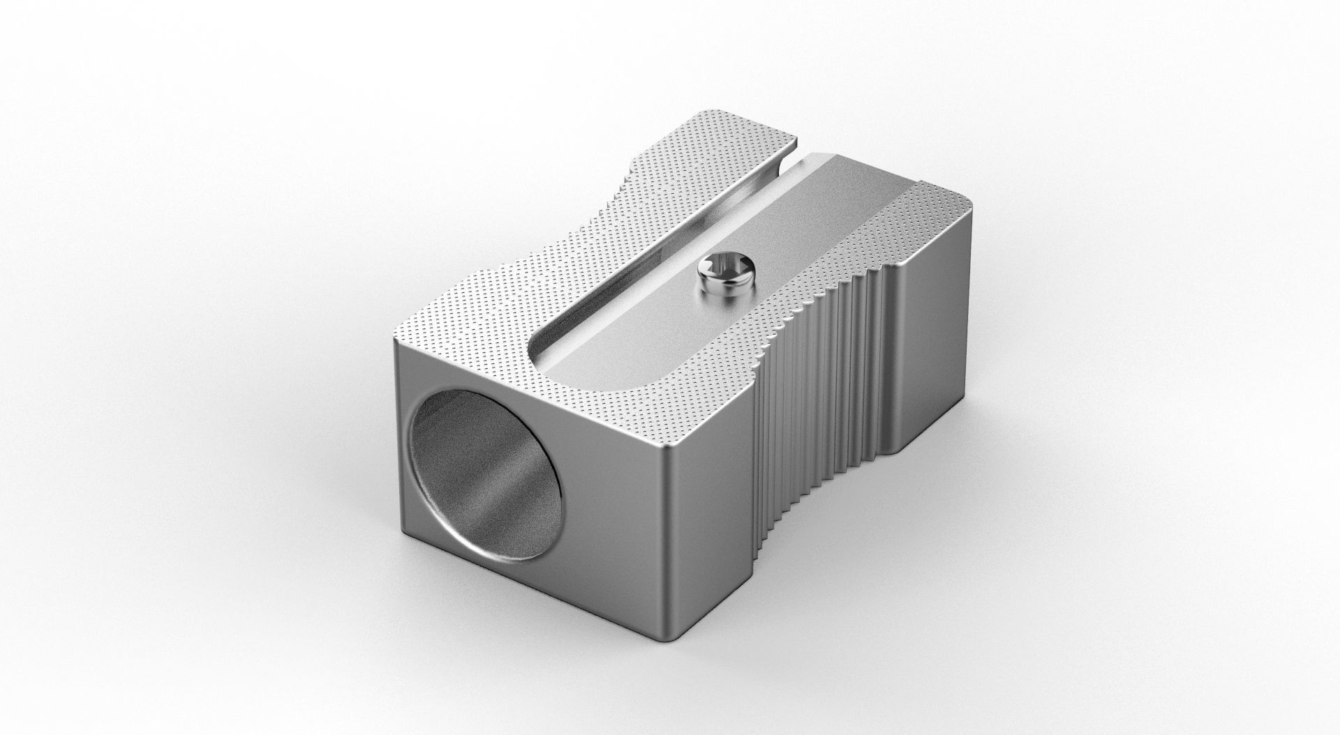 Metal Sharpener one Hole 3D model_33