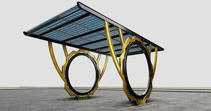 Modern Solar Carport-TEZCAN-Type-4 3D model
