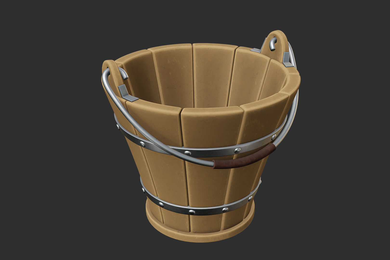 a Bucket Low-poly 3D model_1