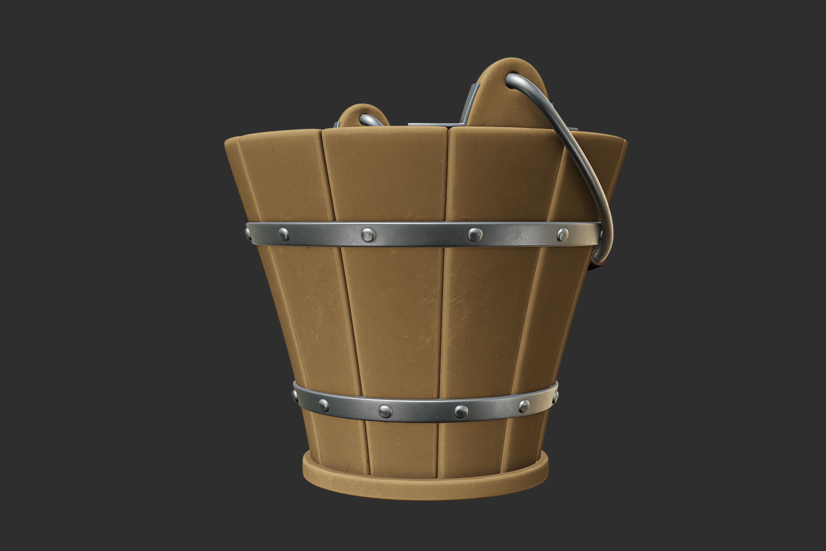 a Bucket Low-poly 3D model_2