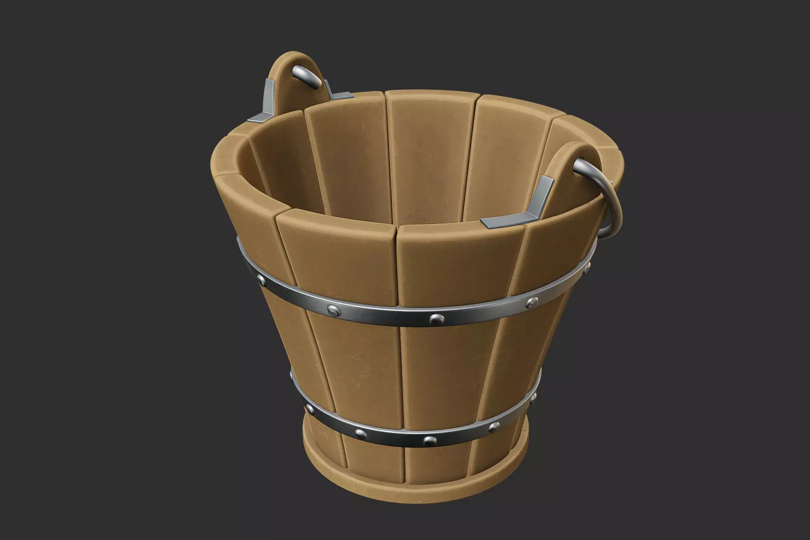 a Bucket Low-poly 3D model_0