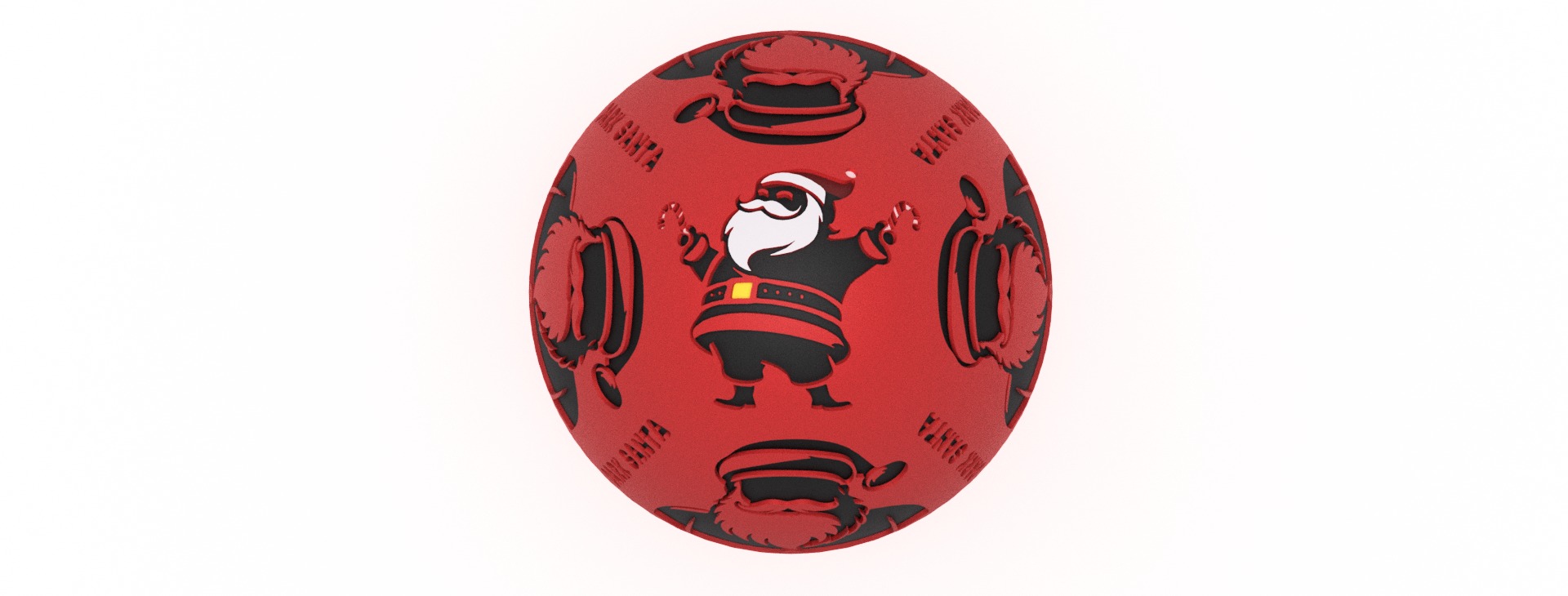 Dark Santa Egg Dont forget the cookies Embossed and Debossed 3D print model_2