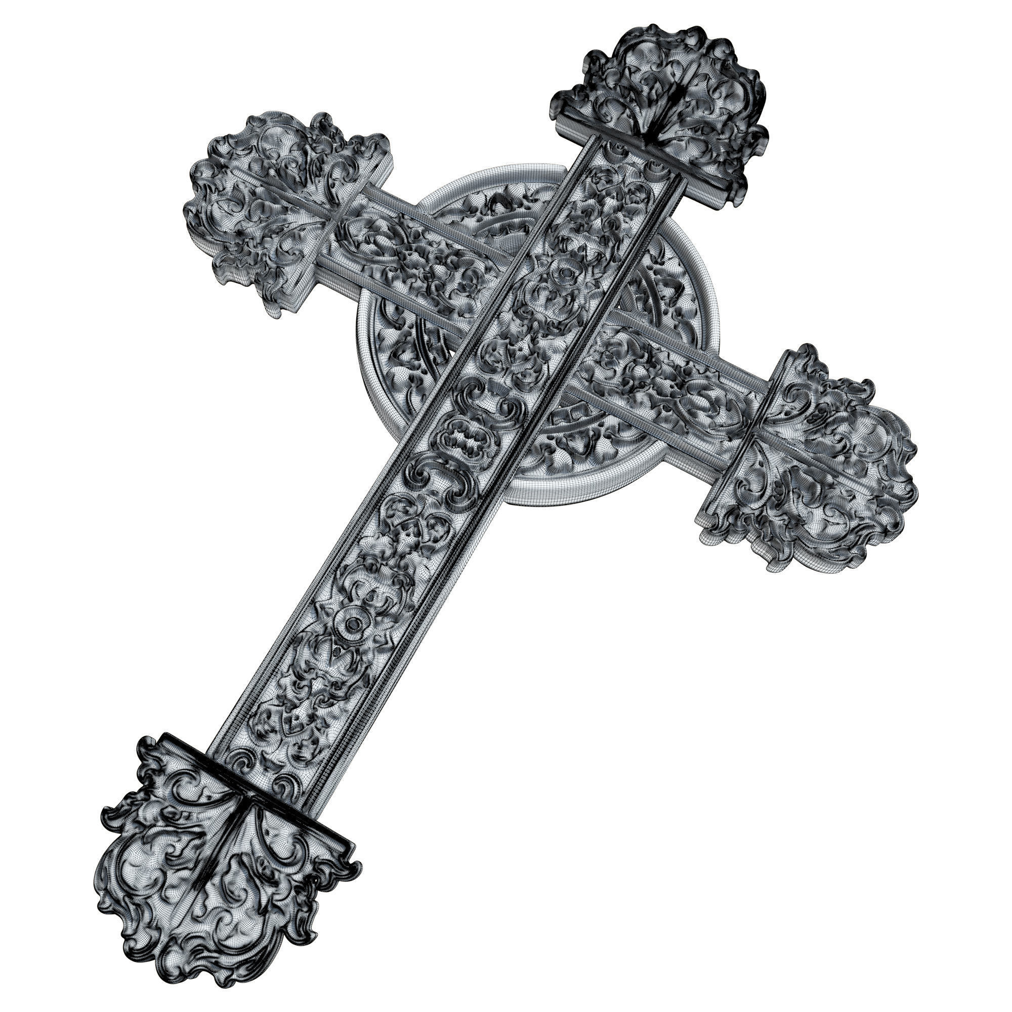 5 Christian cross V 07 3D model_8