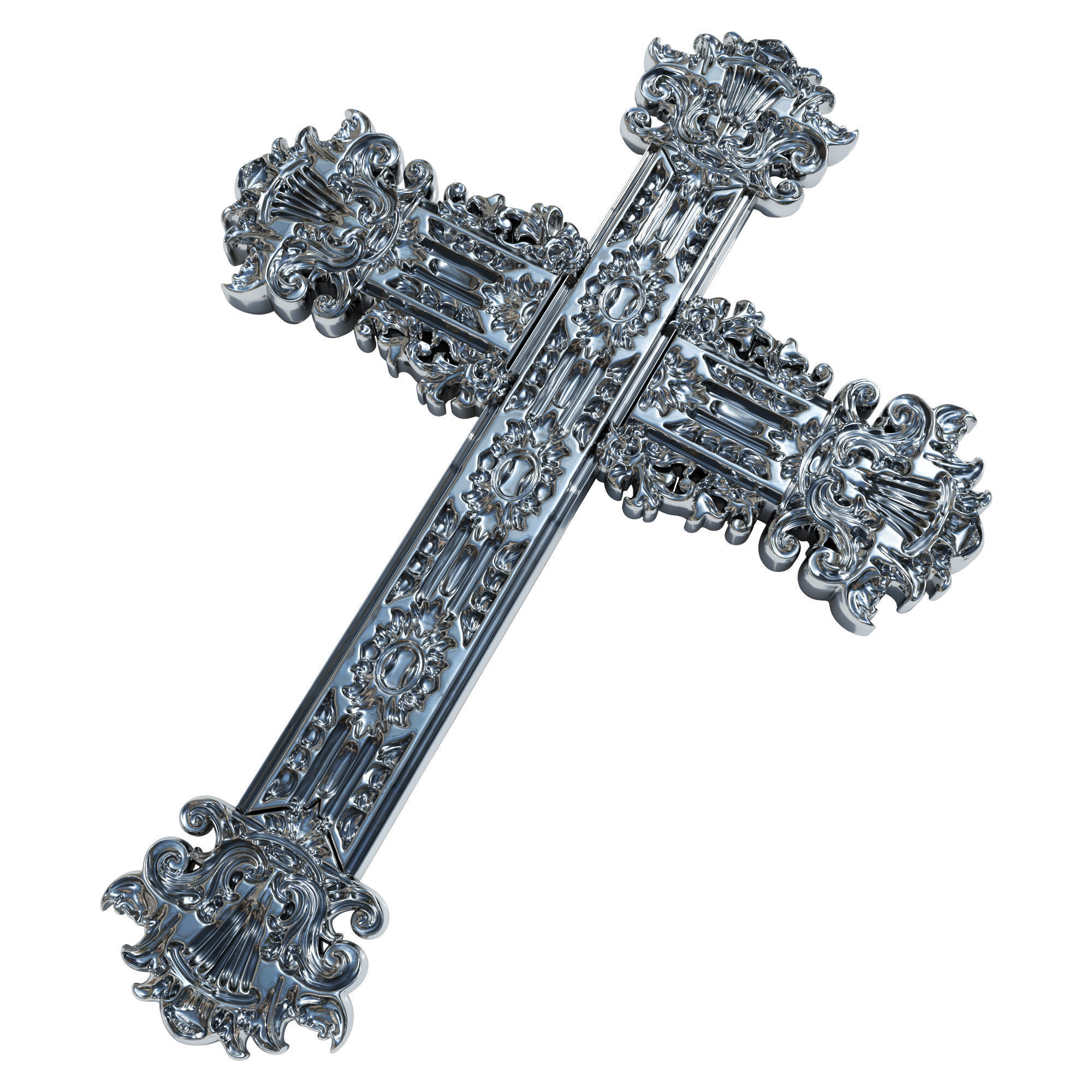 5 Christian cross V 07 3D model_3