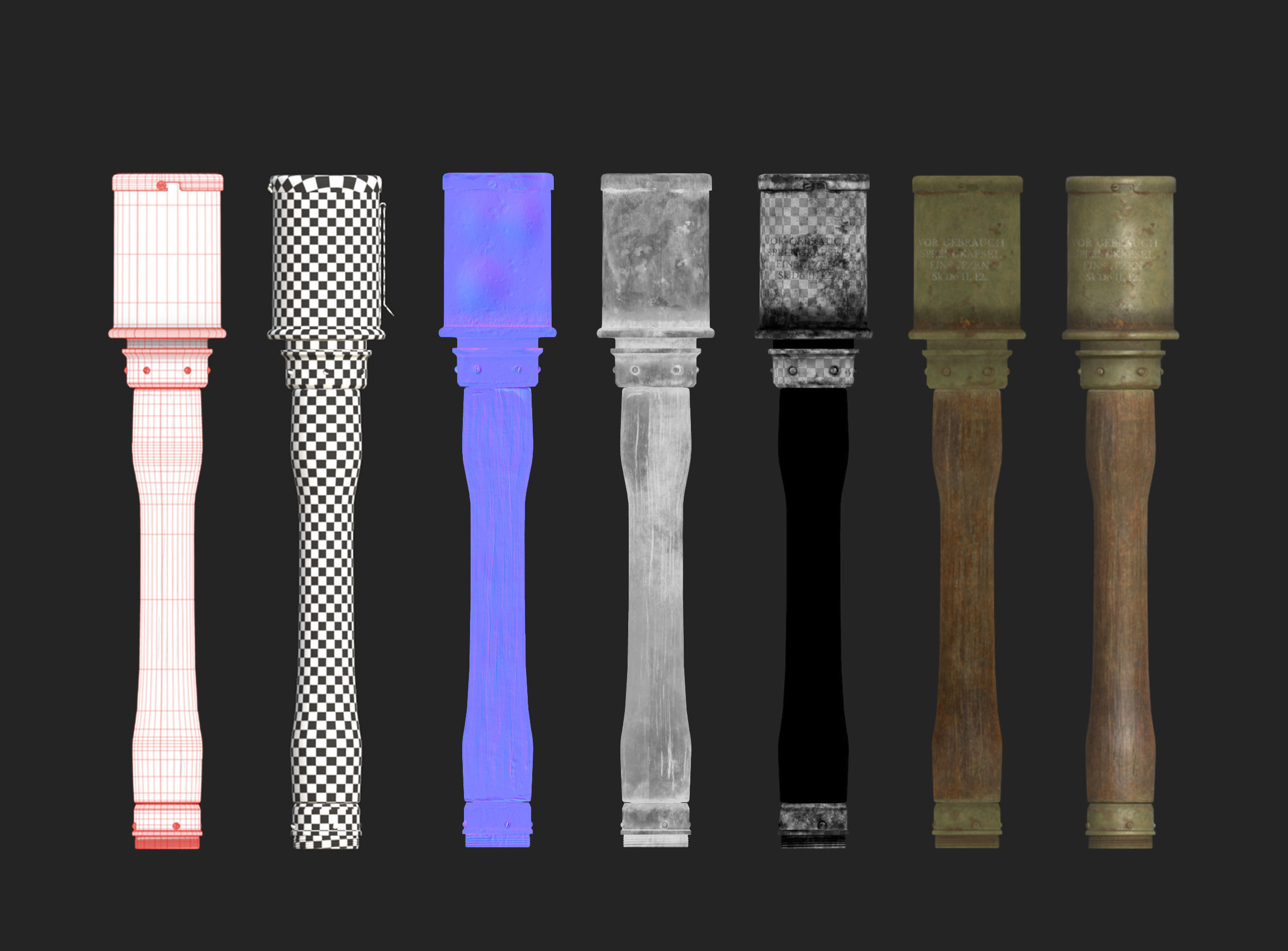 M24 Grenade  Low-poly 3D model_2