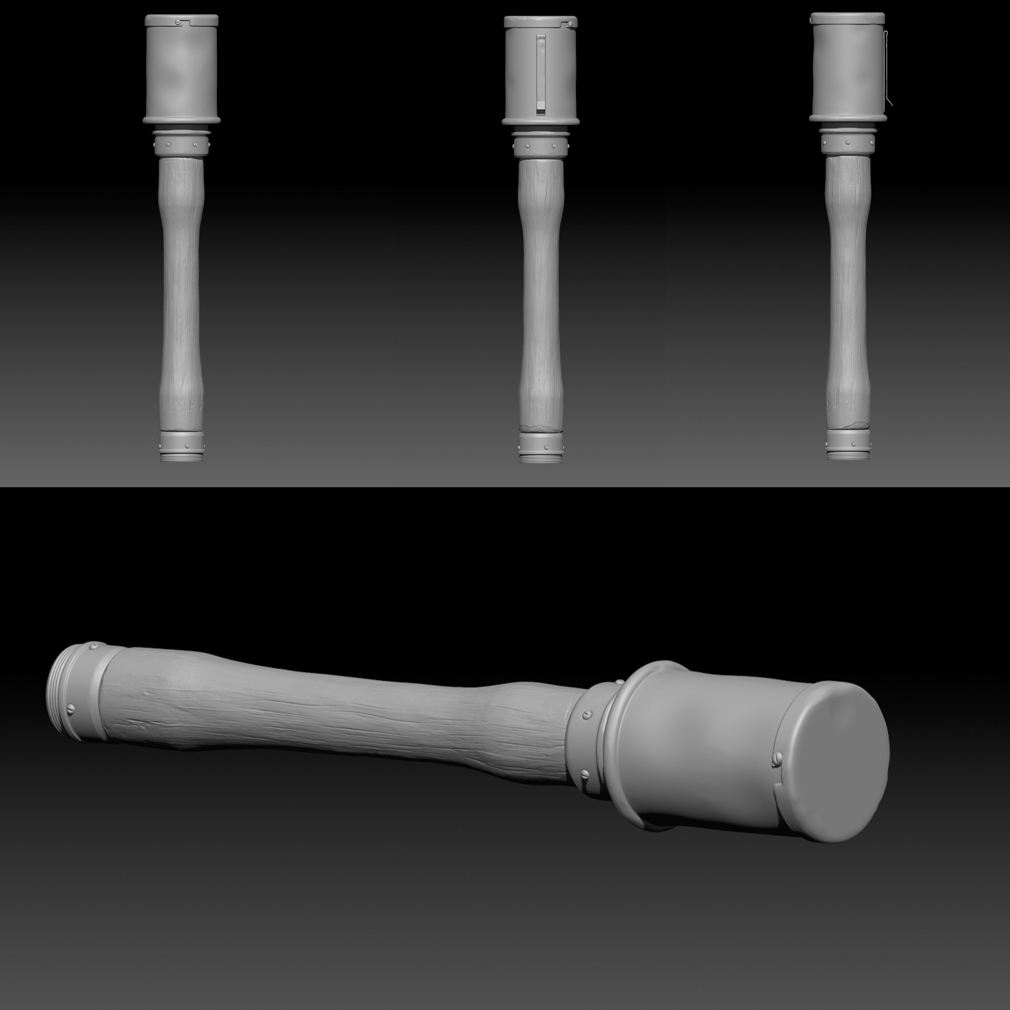 M24 Grenade  Low-poly 3D model_9