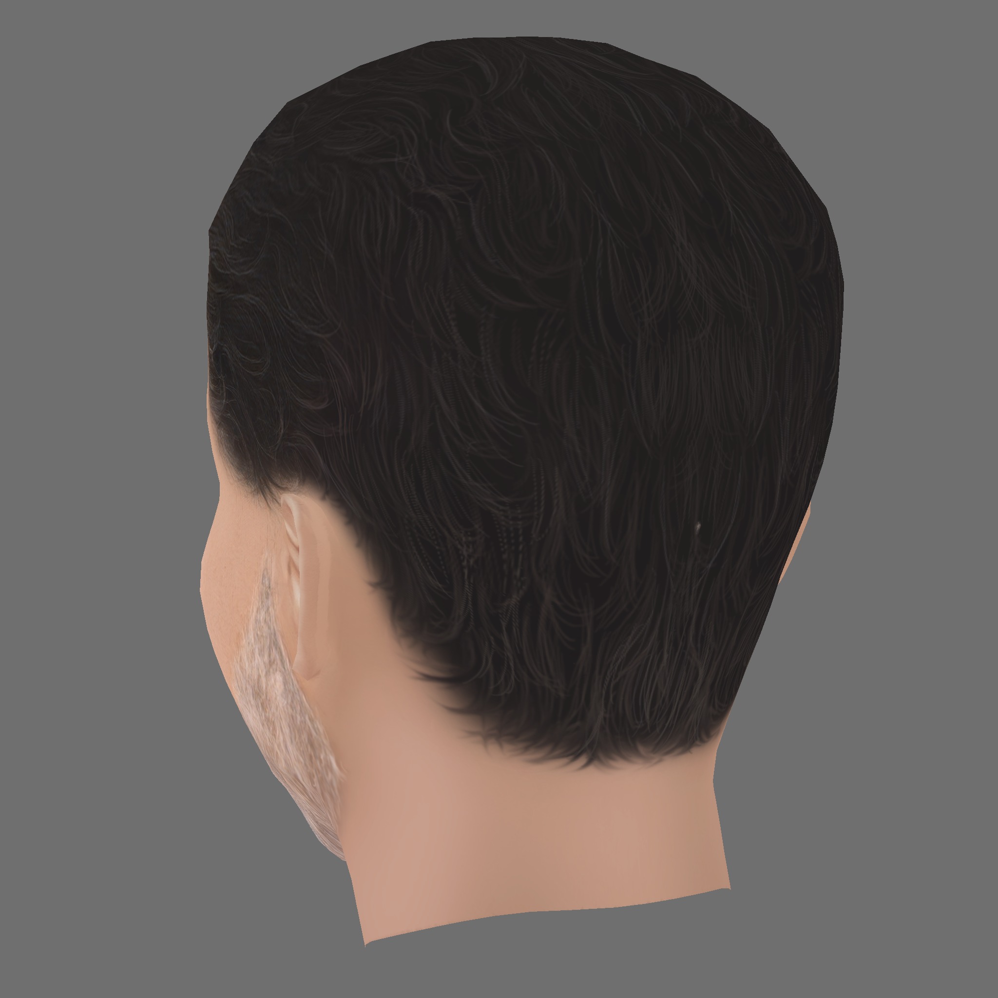 Al Nedjari Head - Low poly head for game Low-poly 3D model_3