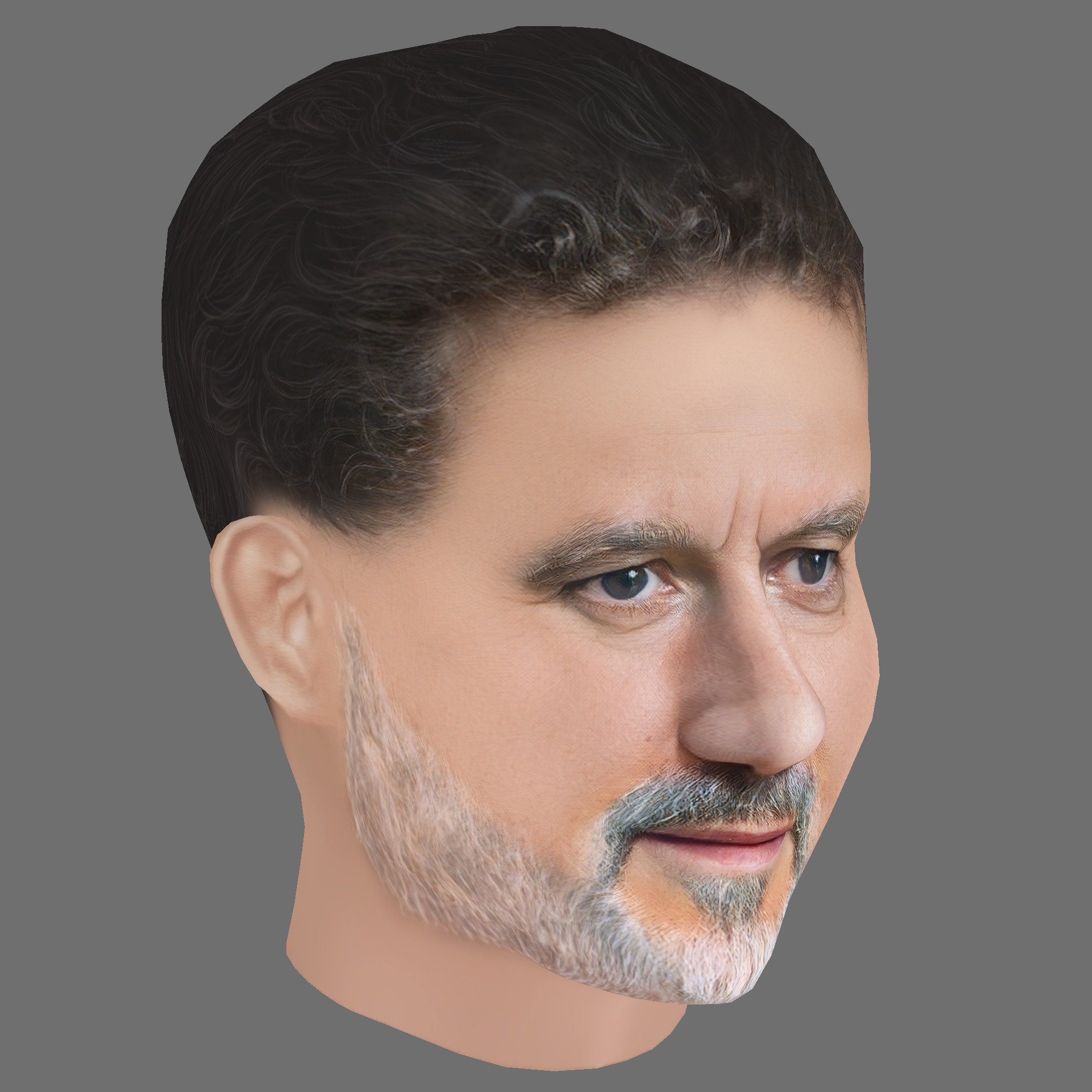 Al Nedjari Head - Low poly head for game Low-poly 3D model_6