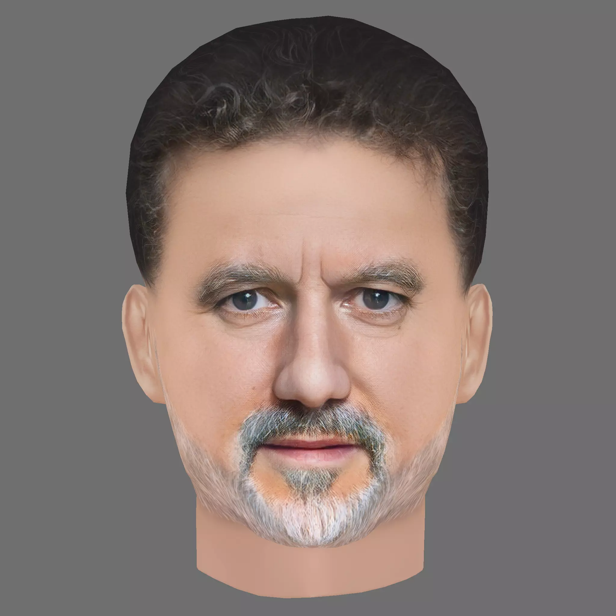 Al Nedjari Head - Low poly head for game Low-poly 3D model_0