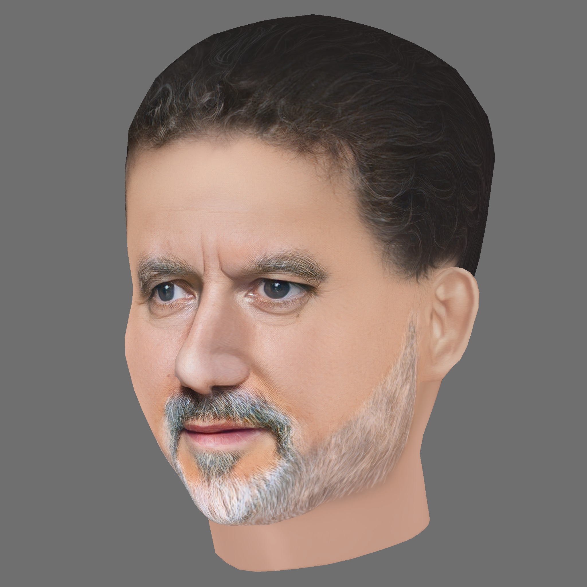 Al Nedjari Head - Low poly head for game Low-poly 3D model_1