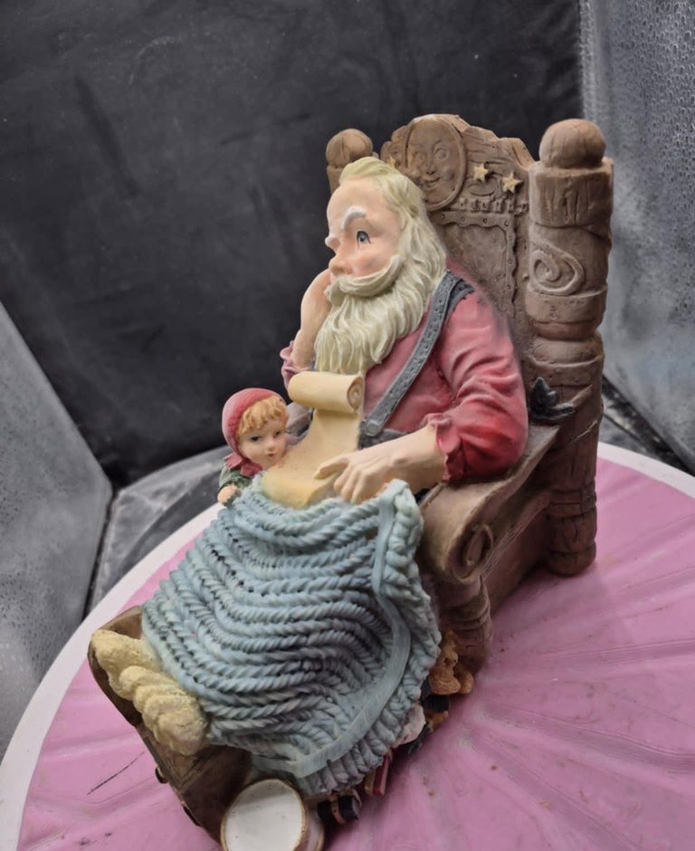santa resting in bed with list 3D print model_6