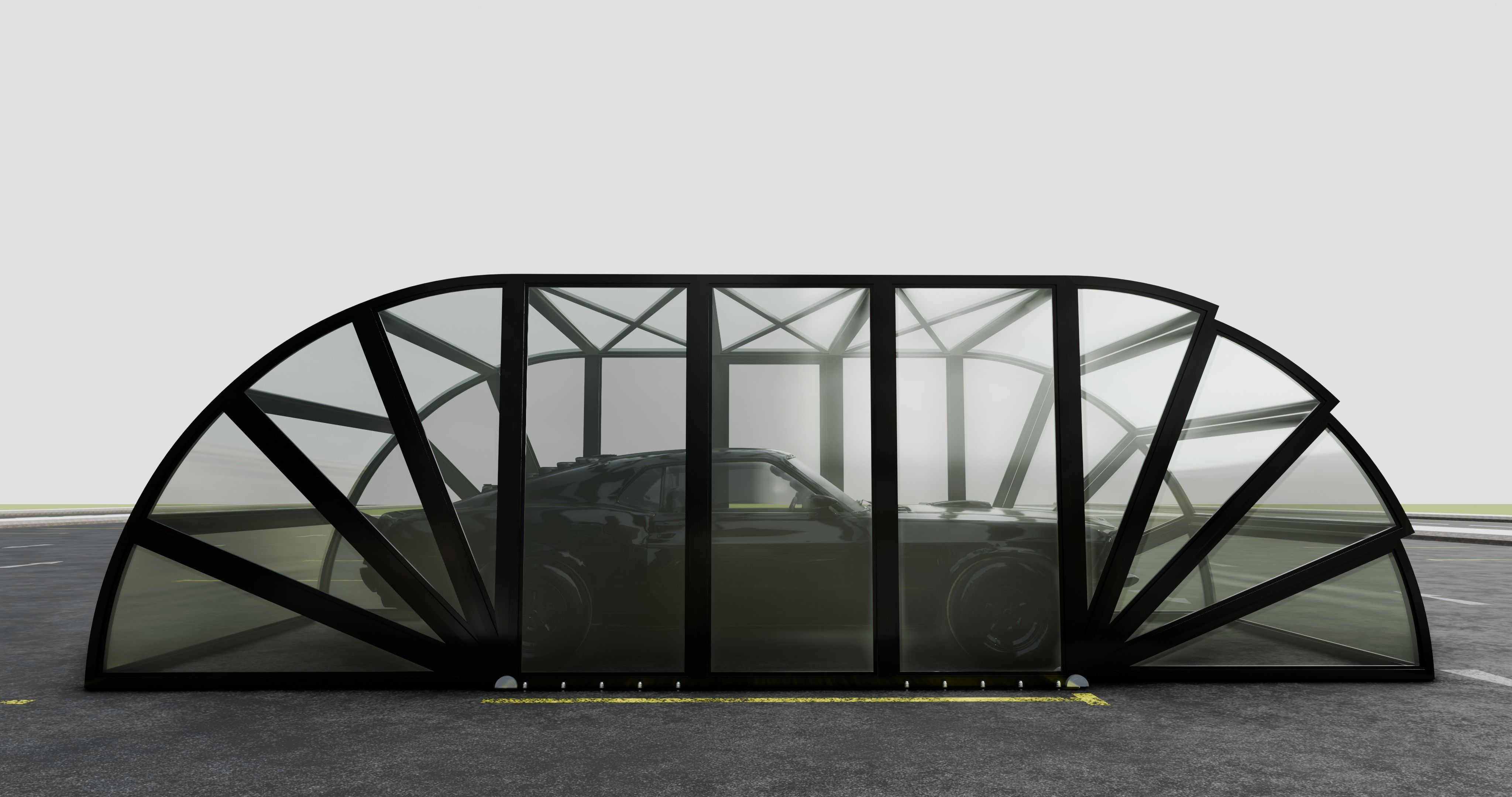 Opening And Closes Carport 3D model_19