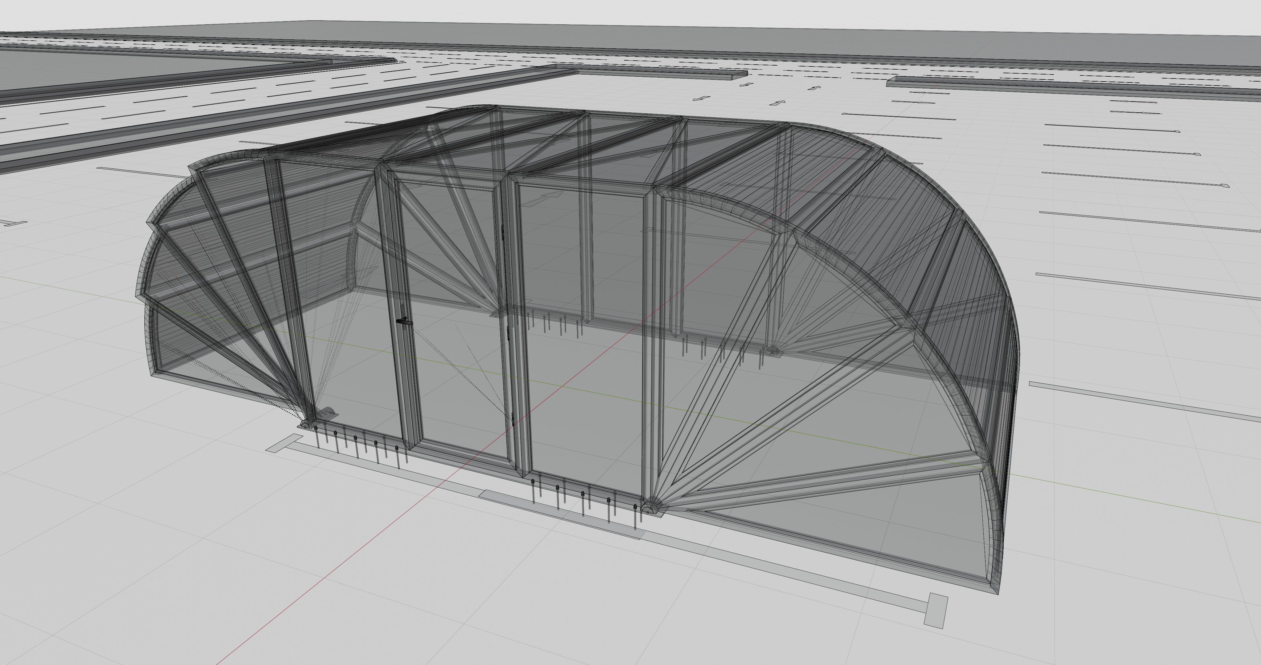 Opening And Closes Carport 3D model_26