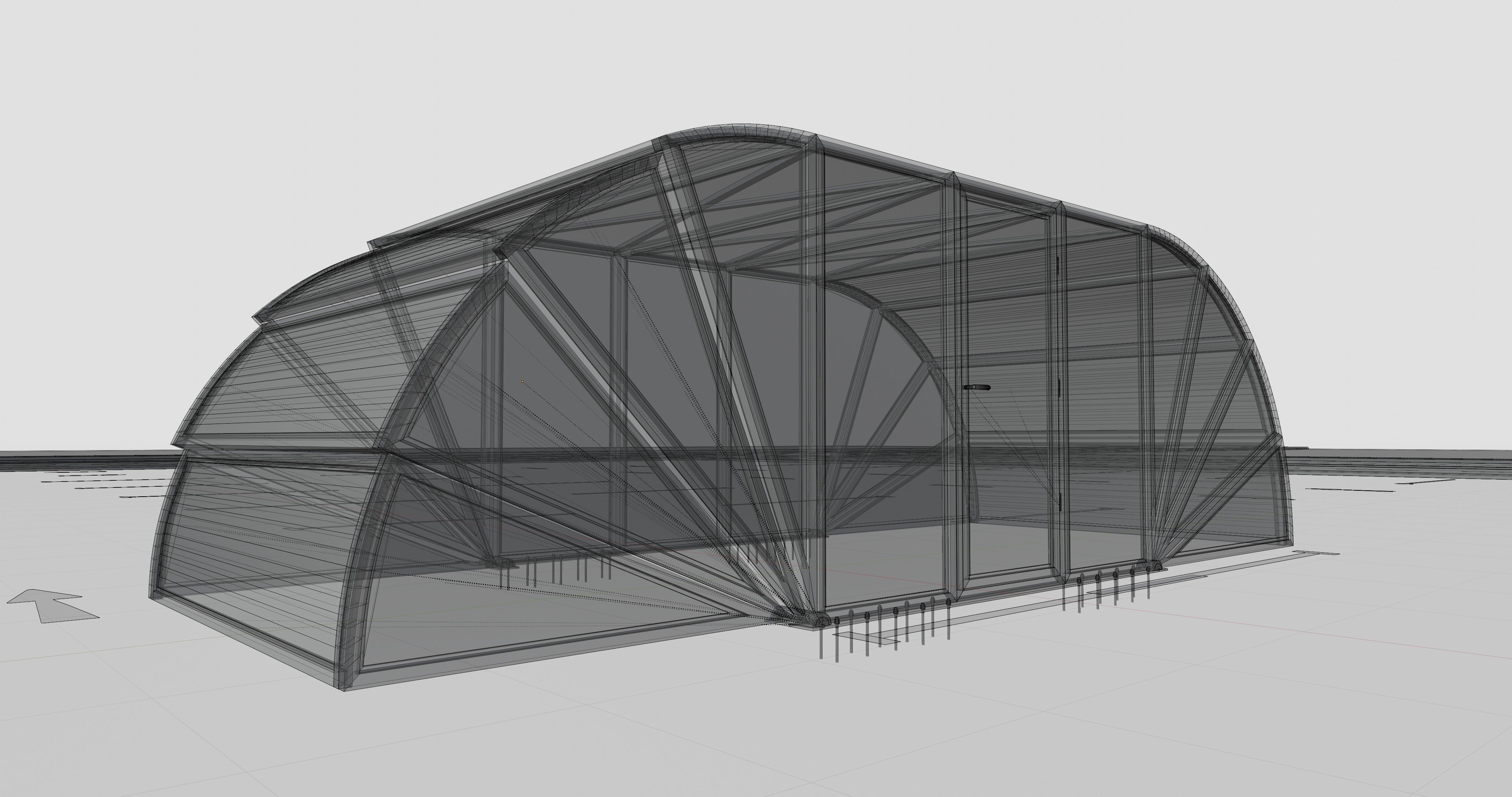 Opening And Closes Carport 3D model_27