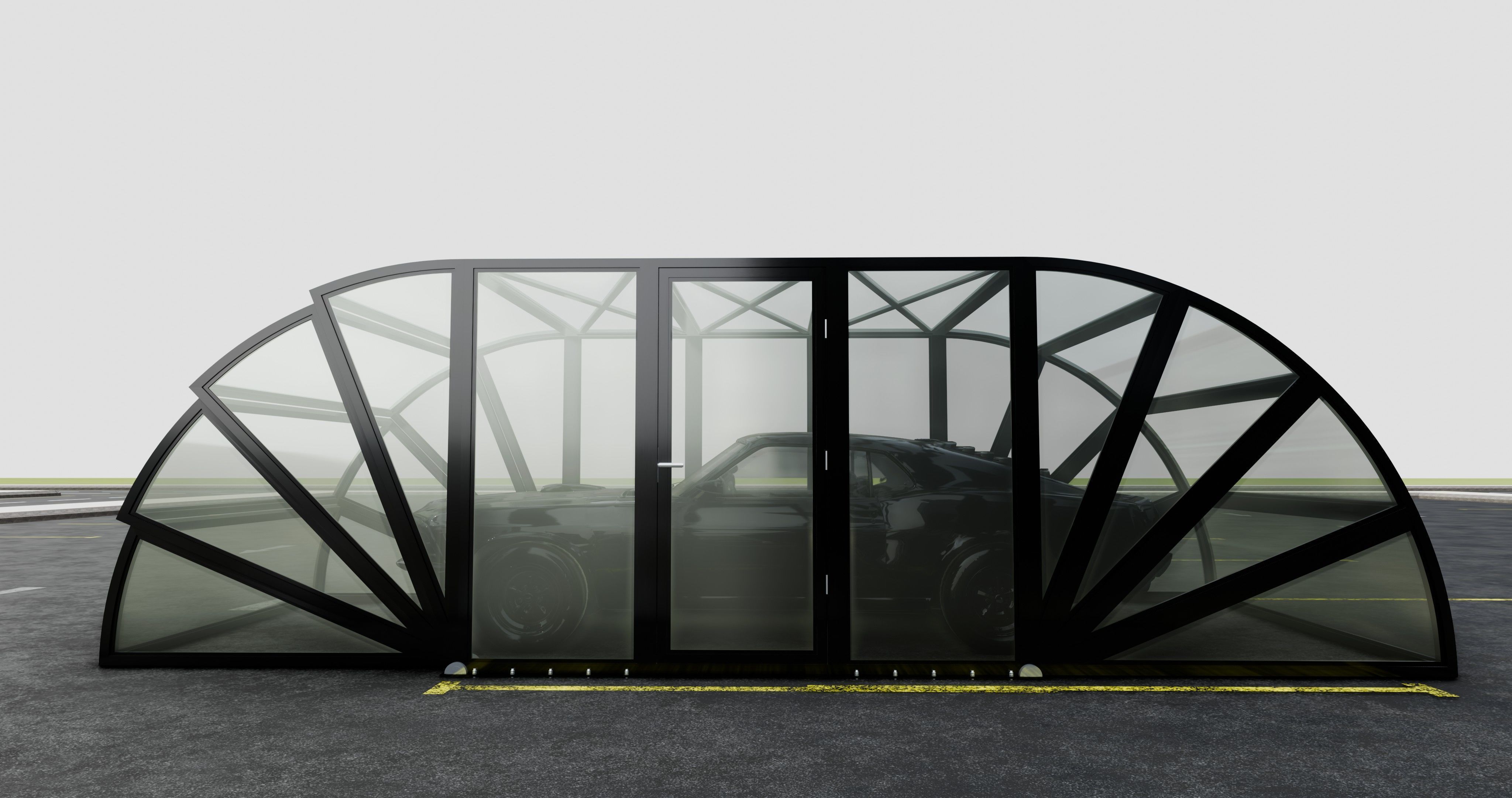 Opening And Closes Carport 3D model_18