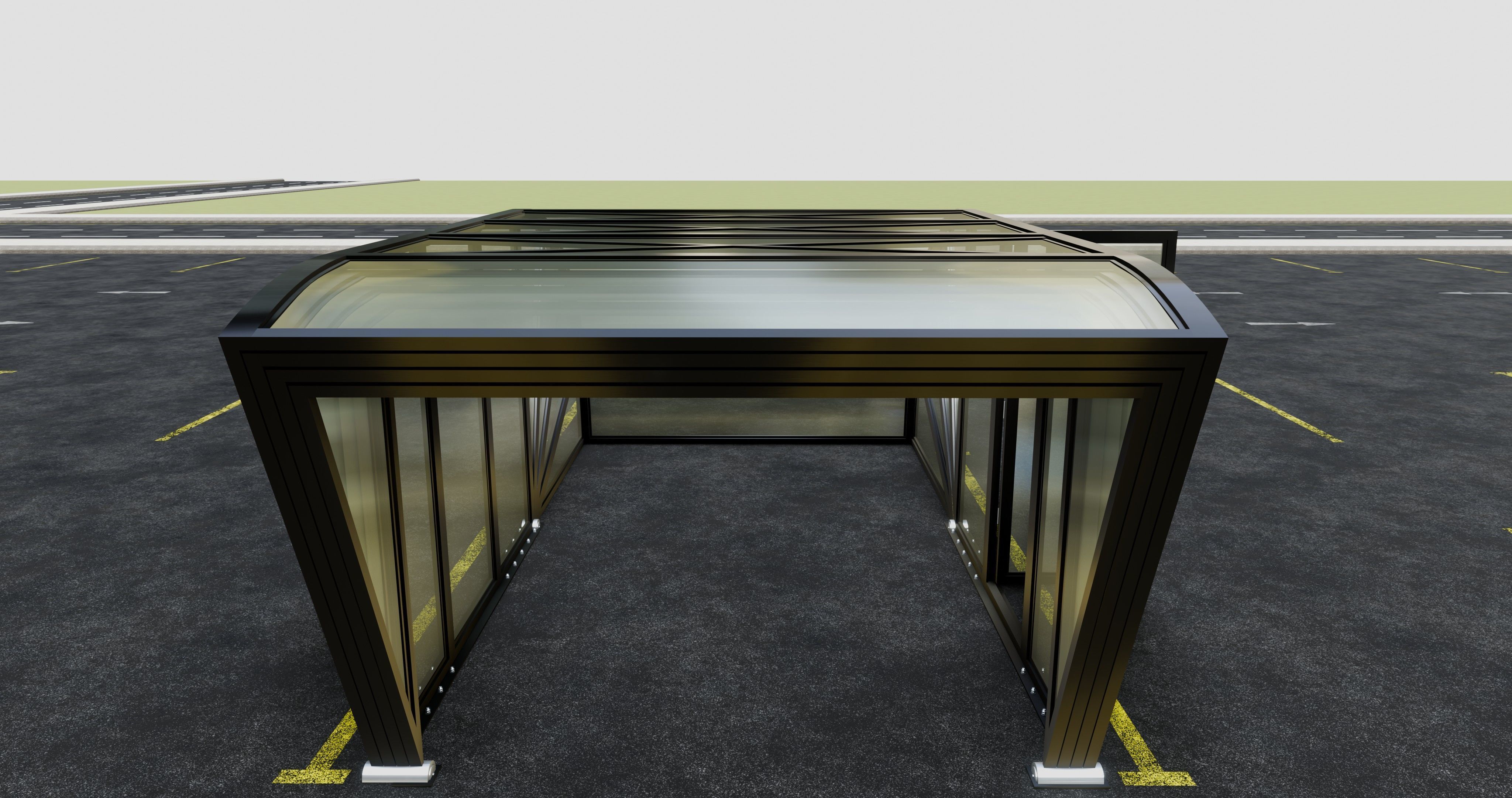 Opening And Closes Carport 3D model_11