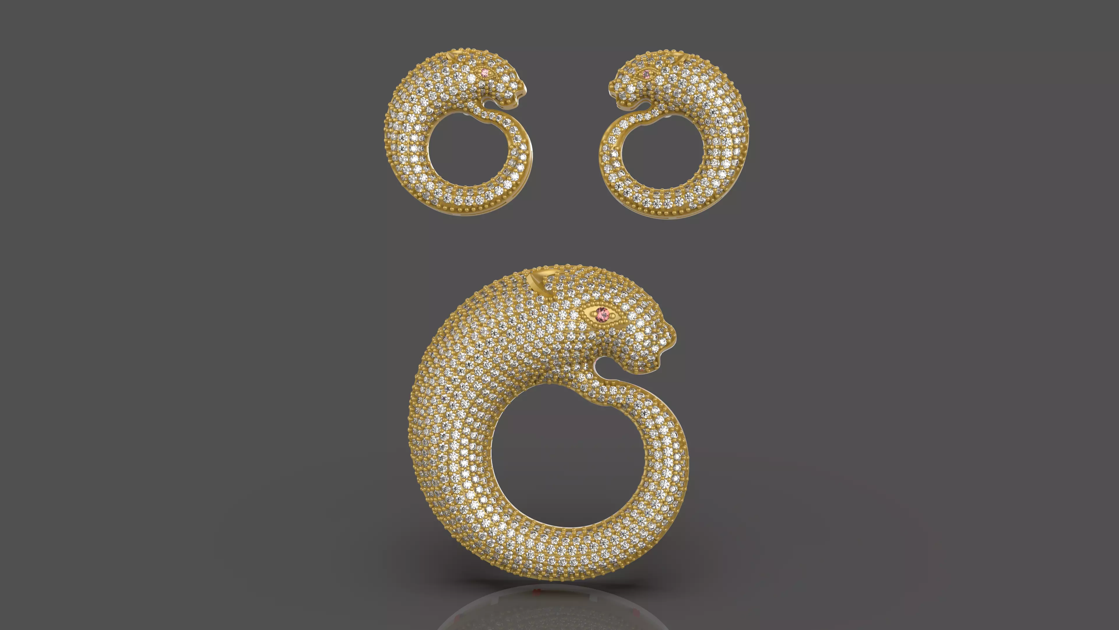 Modern Side Piece Necklace 3D CAD File 3D print model