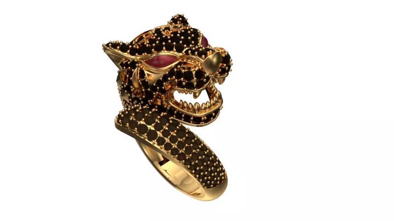 panther ring 3D print model