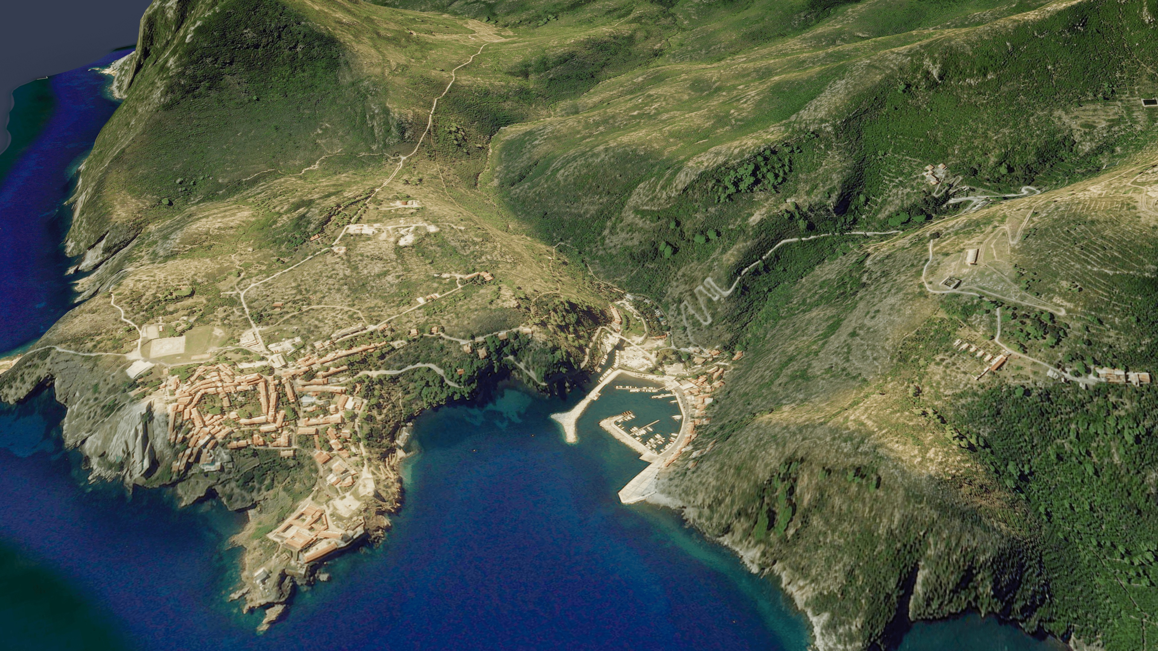 Capraia island 3d model terrain Low-poly 3D model_6