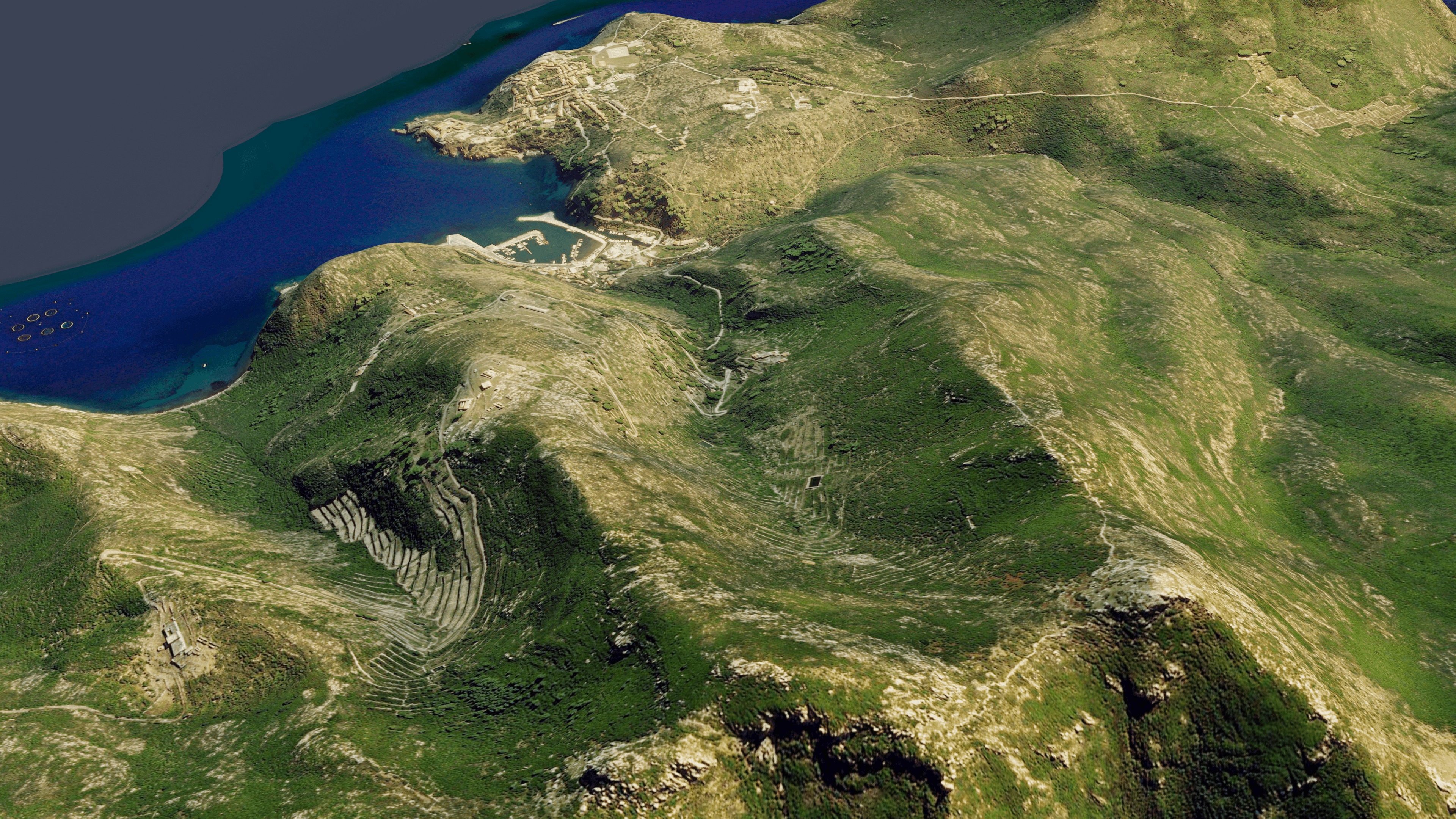 Capraia island 3d model terrain Low-poly 3D model_10