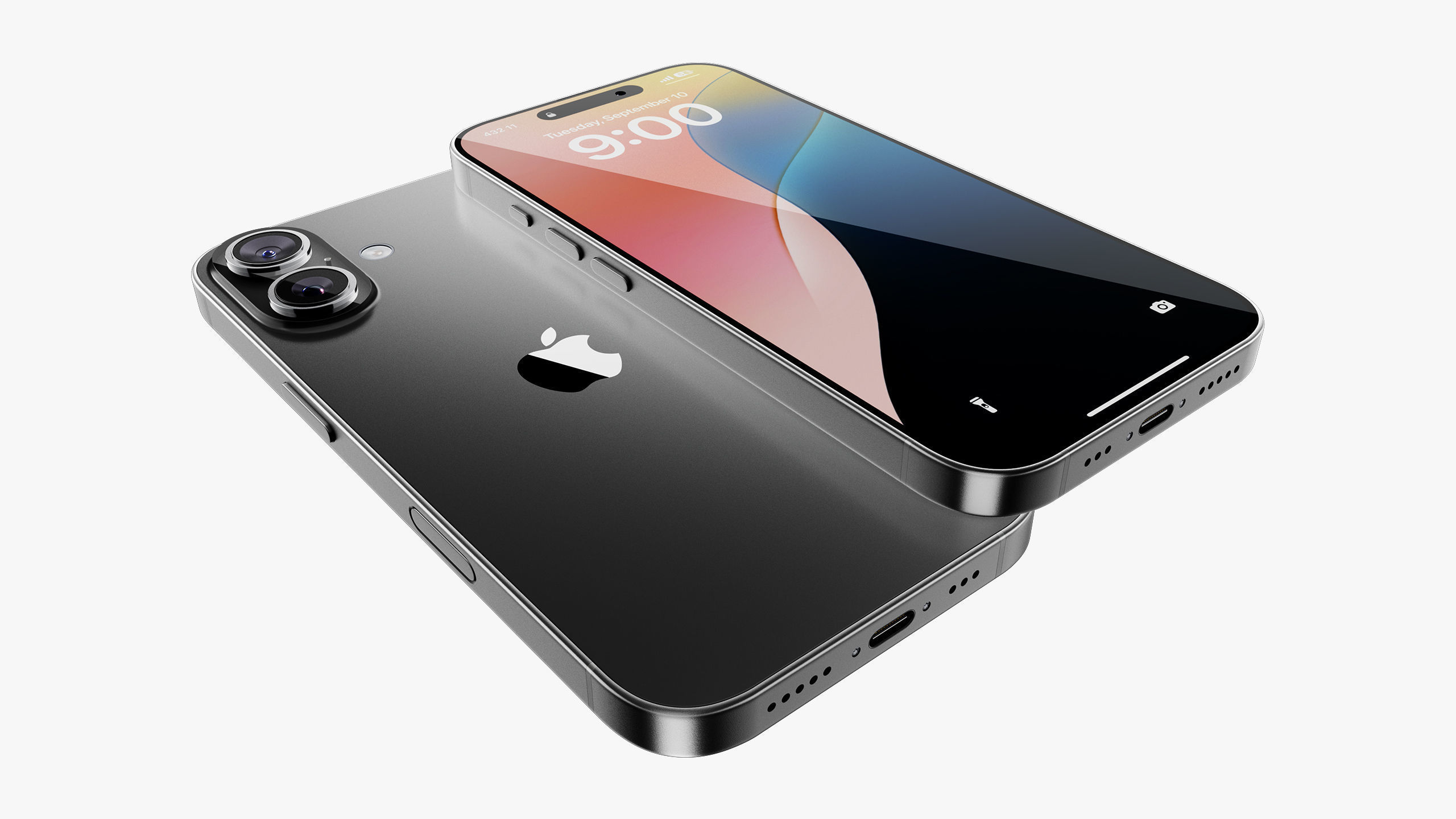 Apple iPhone 16 - 16 Plus Black Collection 3D model_16