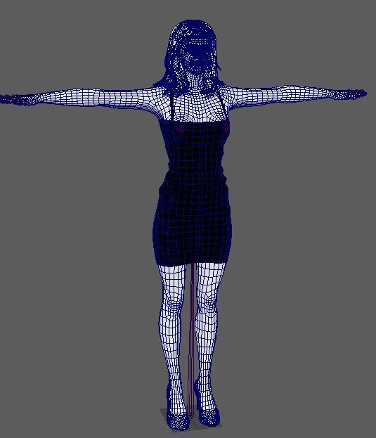 Kate Winslet Character  Low-poly 3D model_22