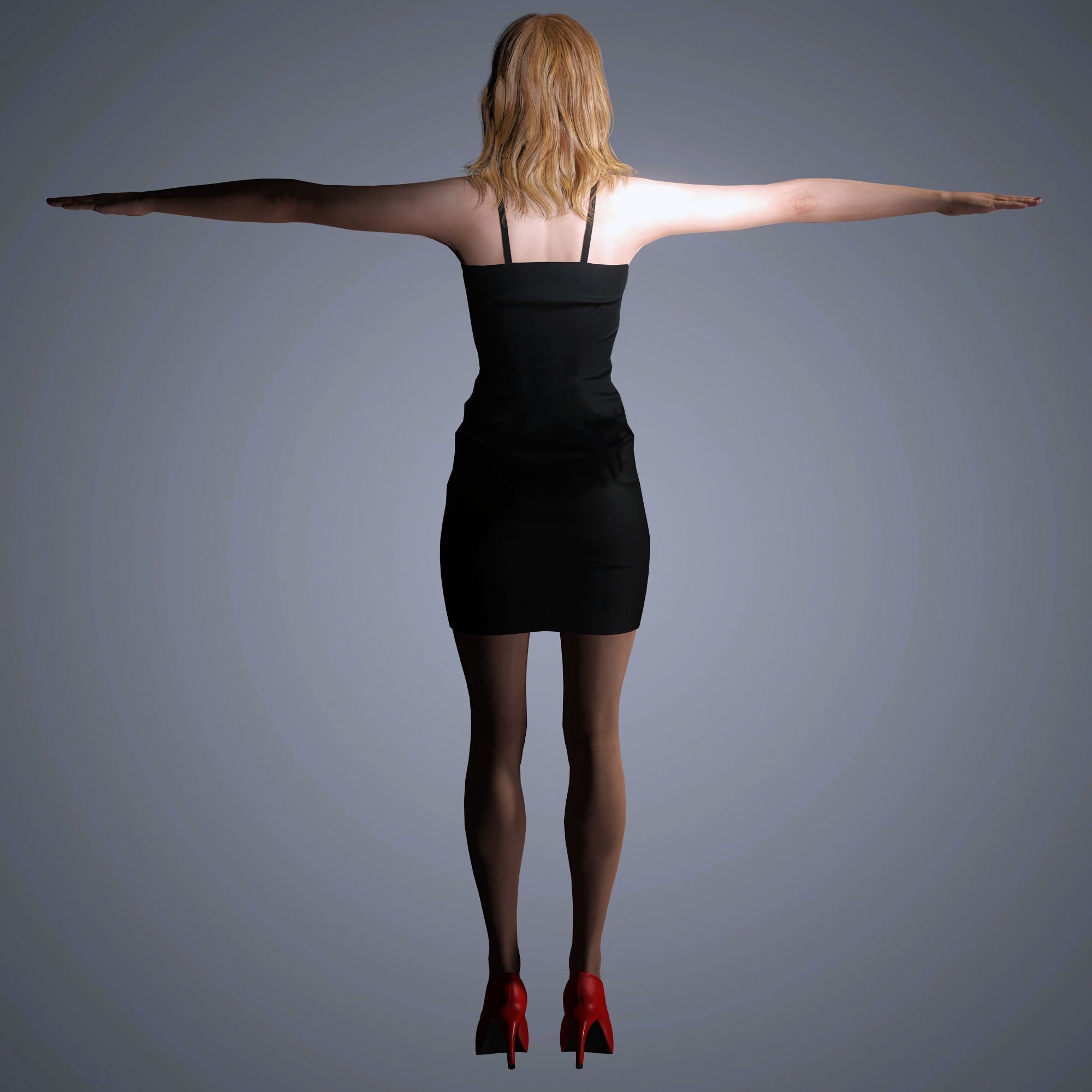 Kate Winslet Character  Low-poly 3D model_14