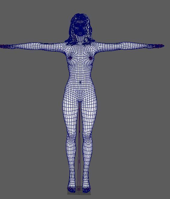 Kate Winslet Character  Low-poly 3D model_23