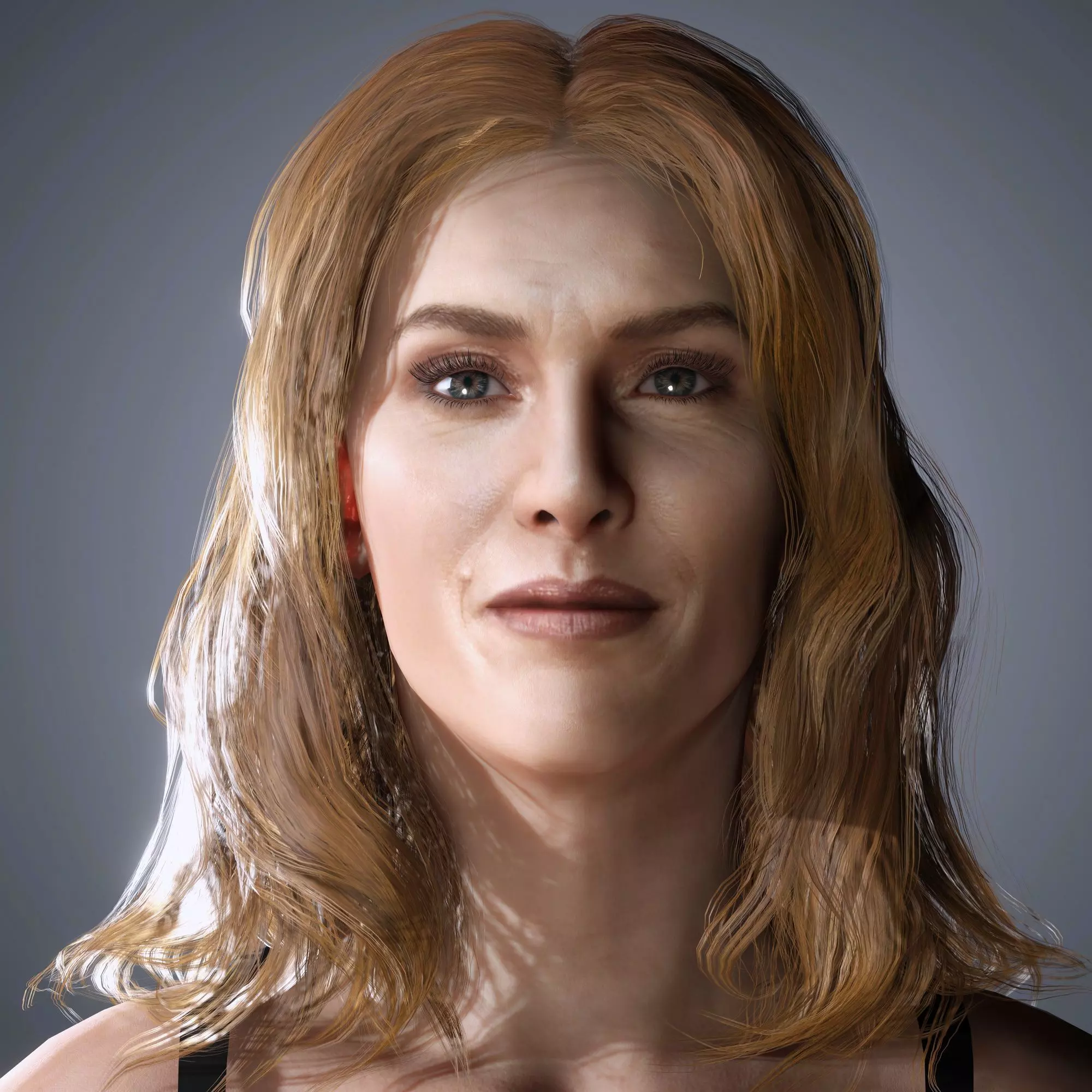 Kate Winslet Character  Low-poly 3D model_0