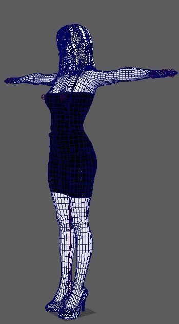 Kate Winslet Character  Low-poly 3D model_18