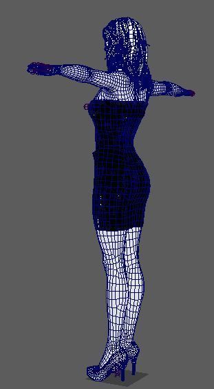 Kate Winslet Character  Low-poly 3D model_19