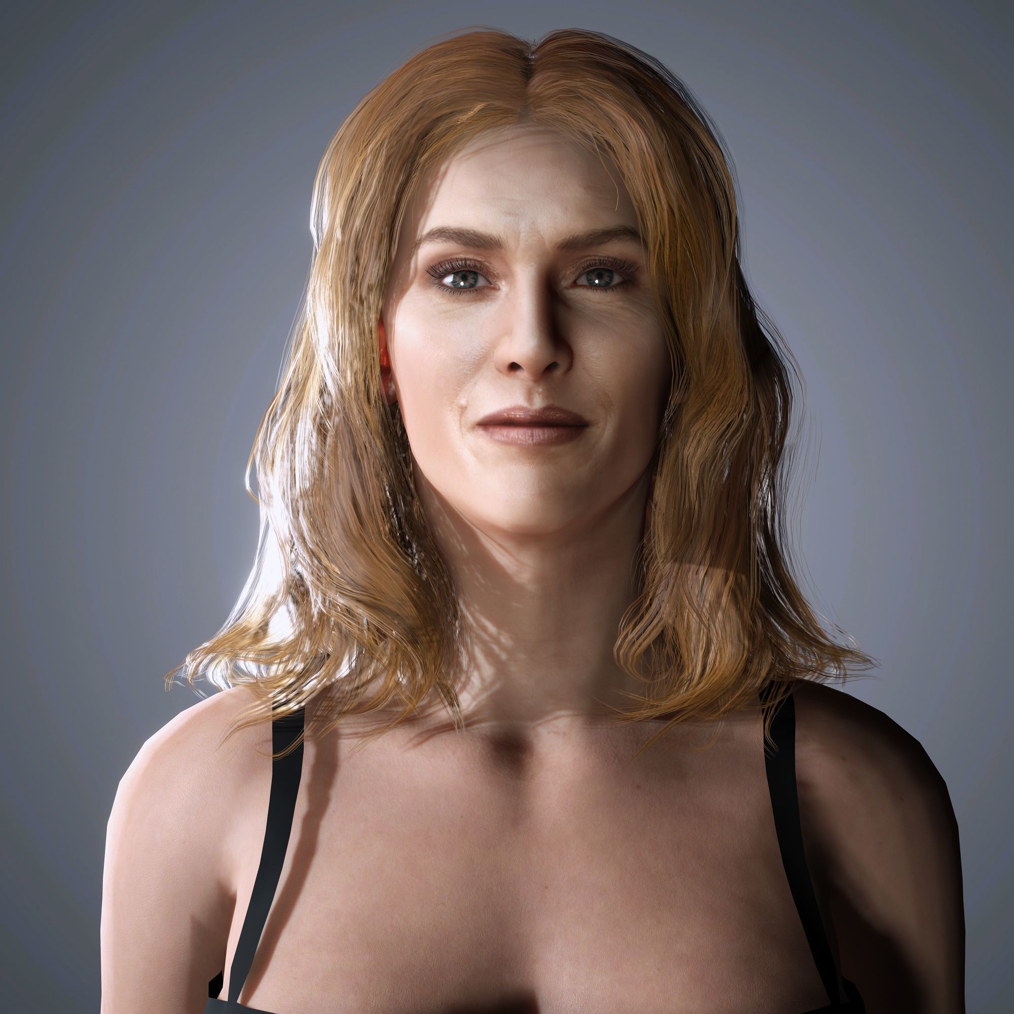 Kate Winslet Character  Low-poly 3D model_1