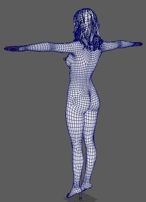 Kate Winslet Character  Low-poly 3D model_25
