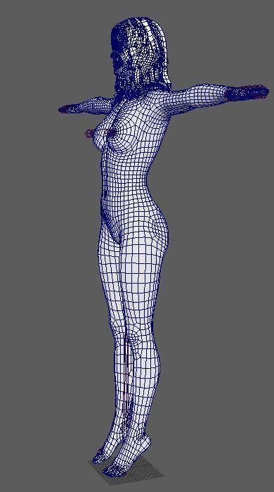 Kate Winslet Character  Low-poly 3D model_24