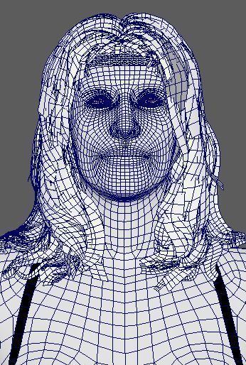 Kate Winslet Character  Low-poly 3D model_17