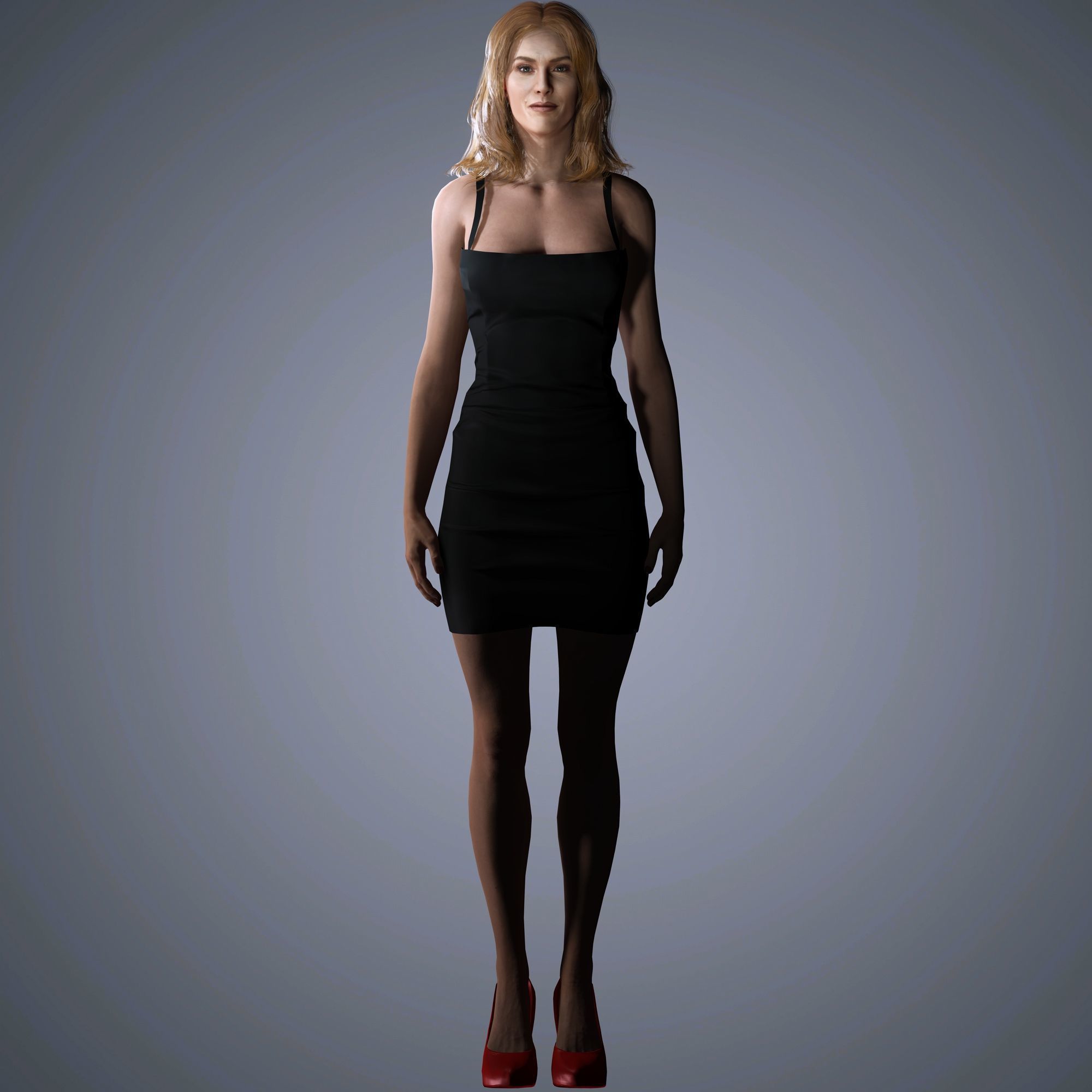 Kate Winslet Character  Low-poly 3D model_6