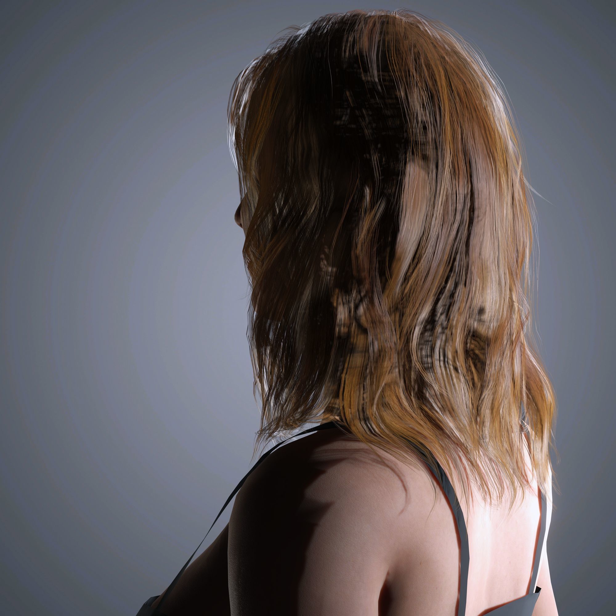 Kate Winslet Character  Low-poly 3D model_4