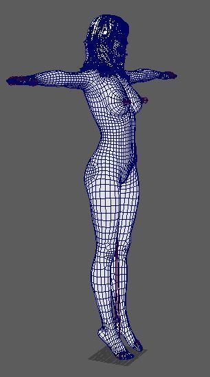 Kate Winslet Character  Low-poly 3D model_27