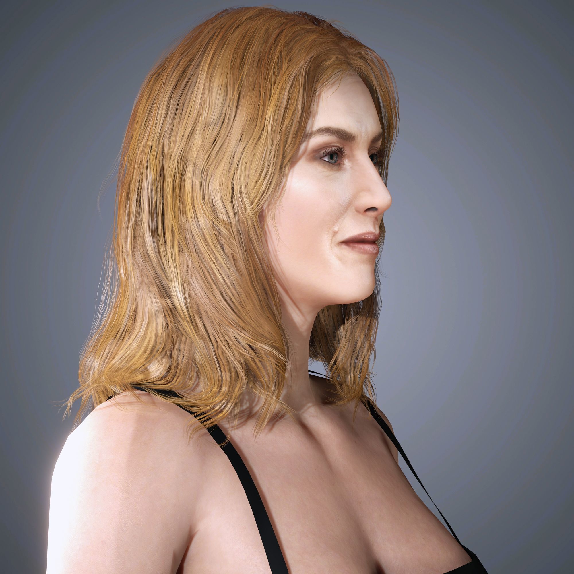 Kate Winslet Character  Low-poly 3D model_5