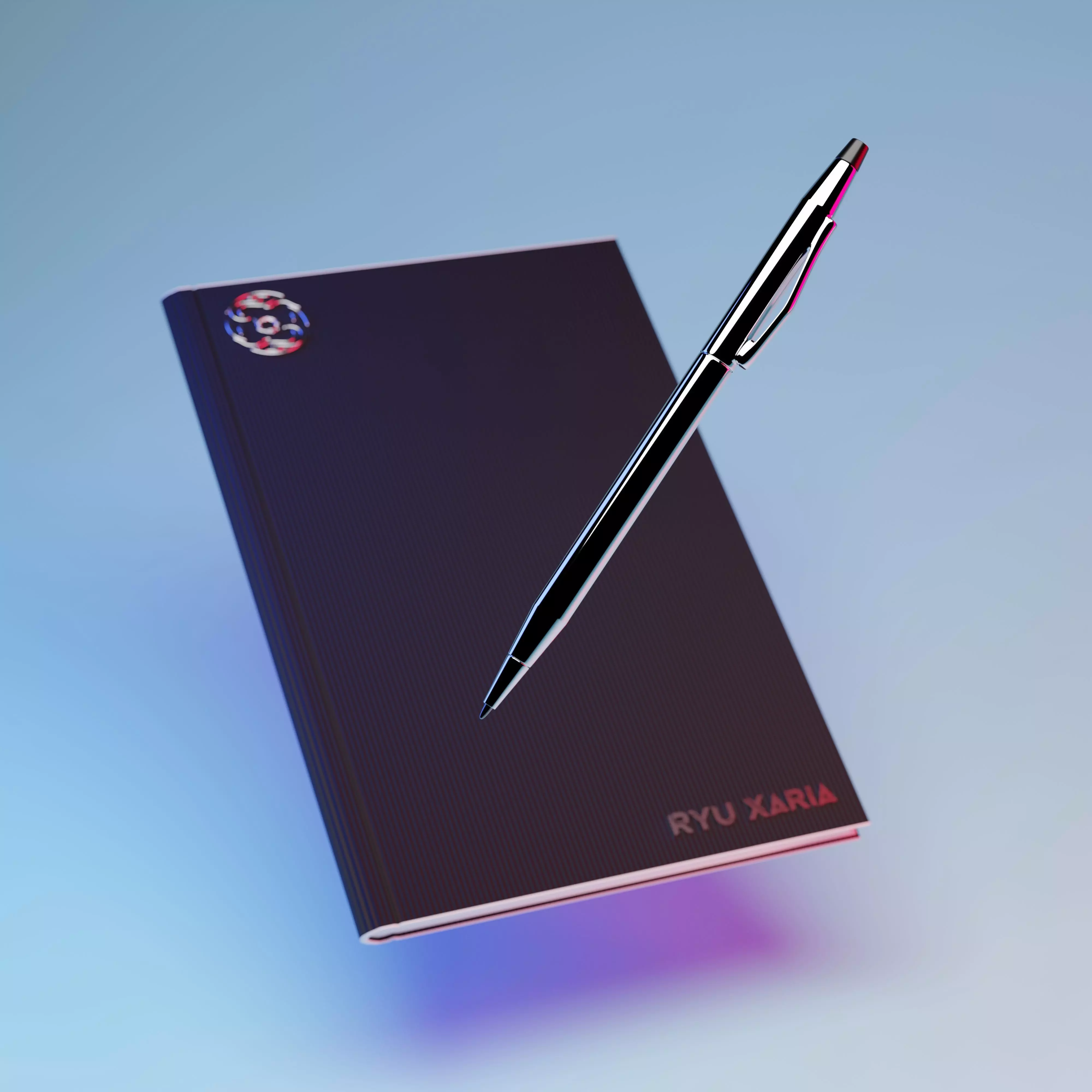 Silver Ballpoint Pen 3D model_0