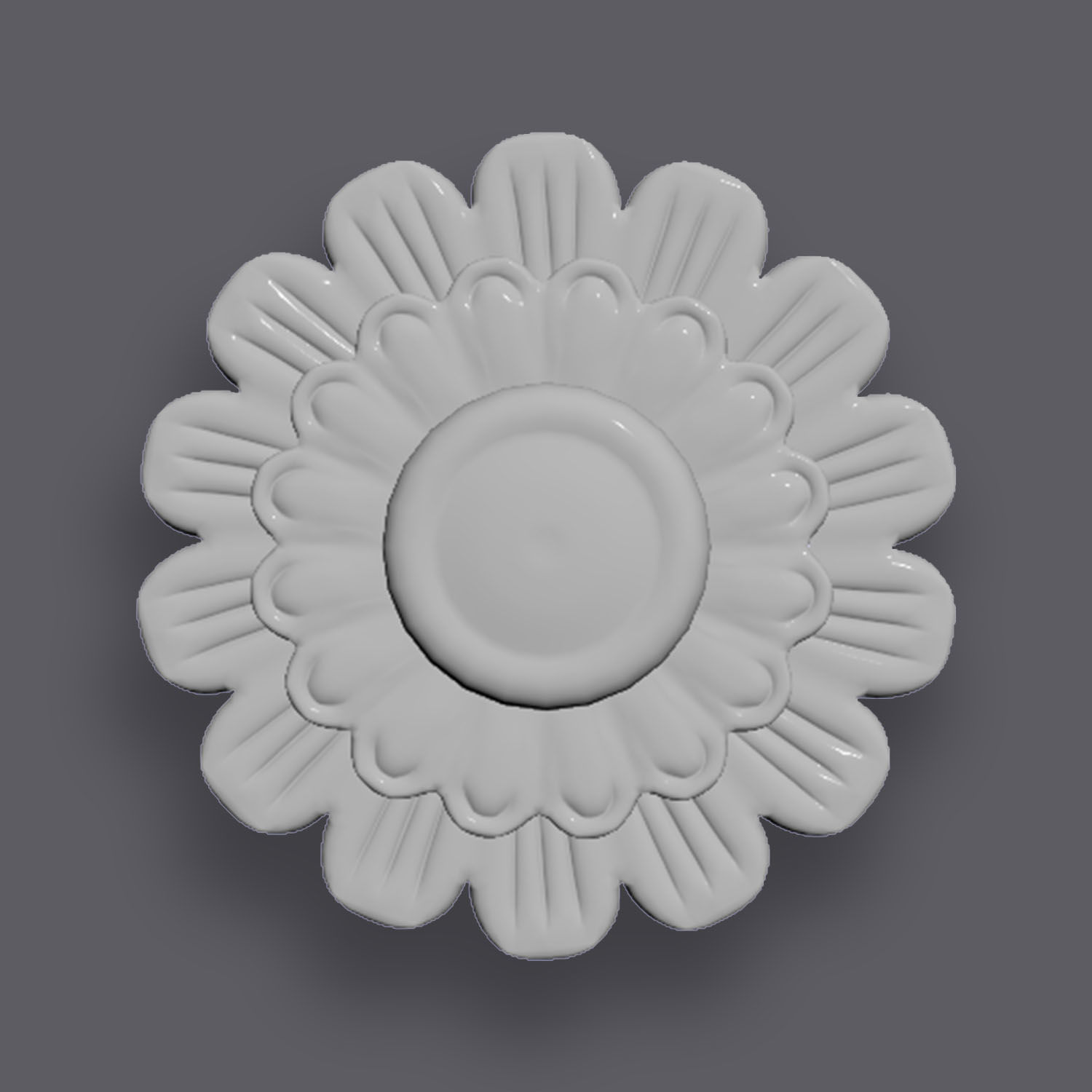 5 Flowers Ornamental Pack 7 3D model_11